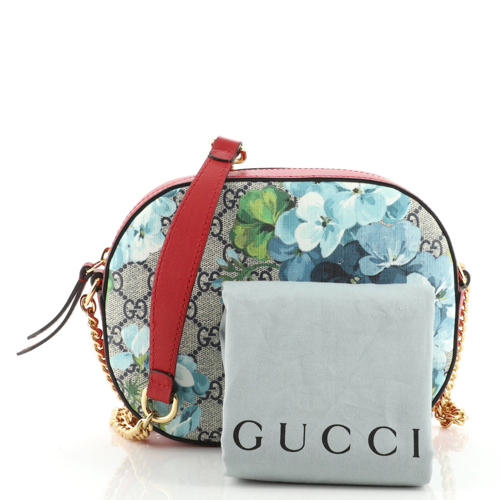 Chain Crossbody Bag Blooms Print GG Coated Canvas Mini