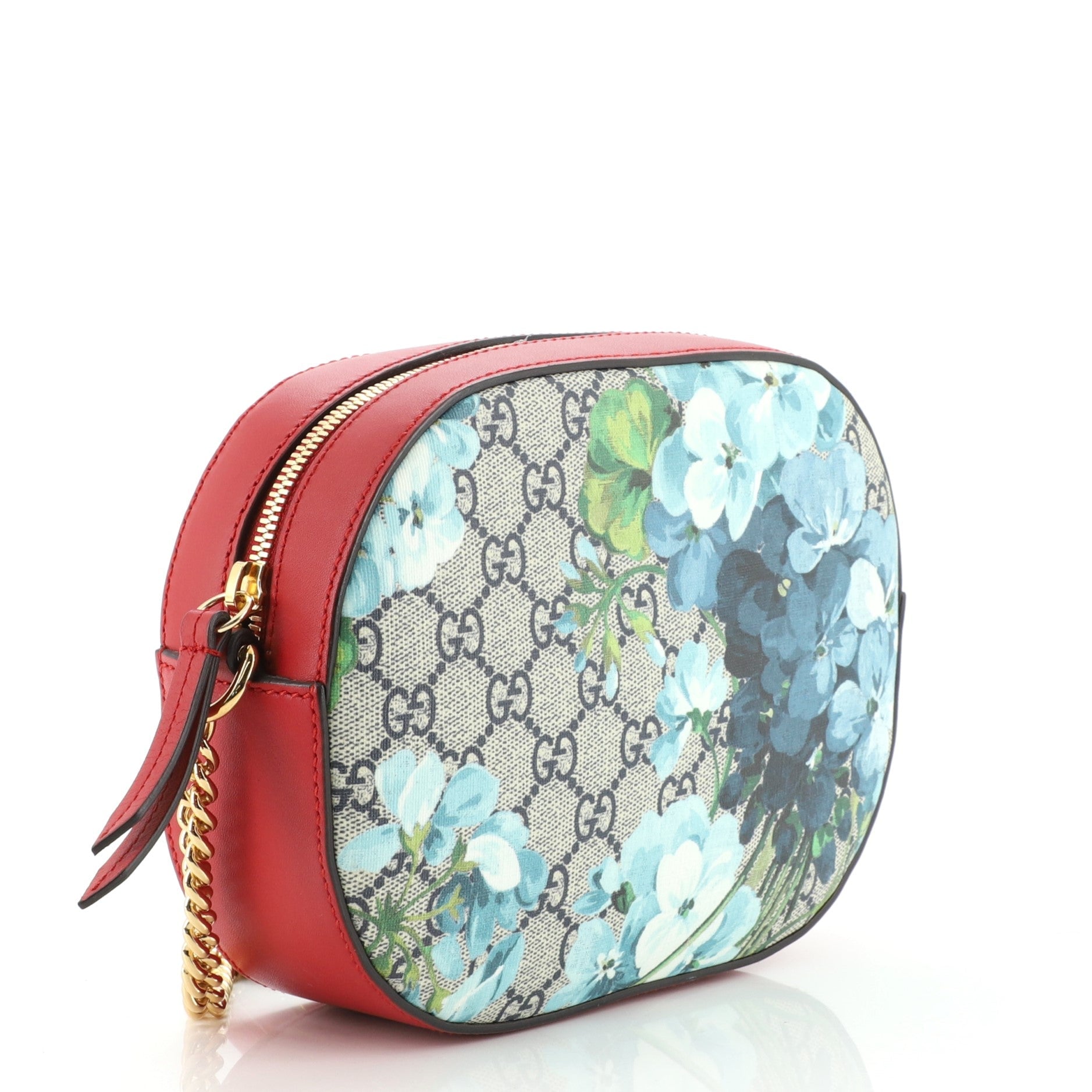 Chain Crossbody Bag Blooms Print GG Coated Canvas Mini