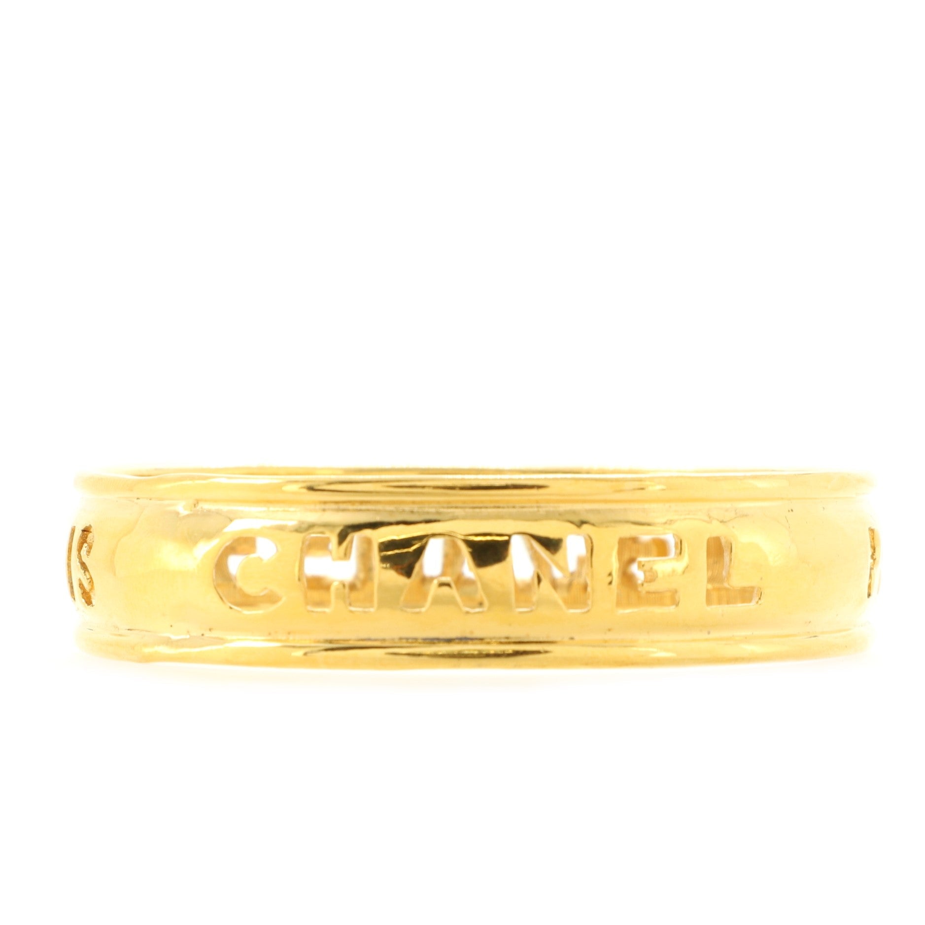 Cut-Out Logo Bangle Bracelet Metal