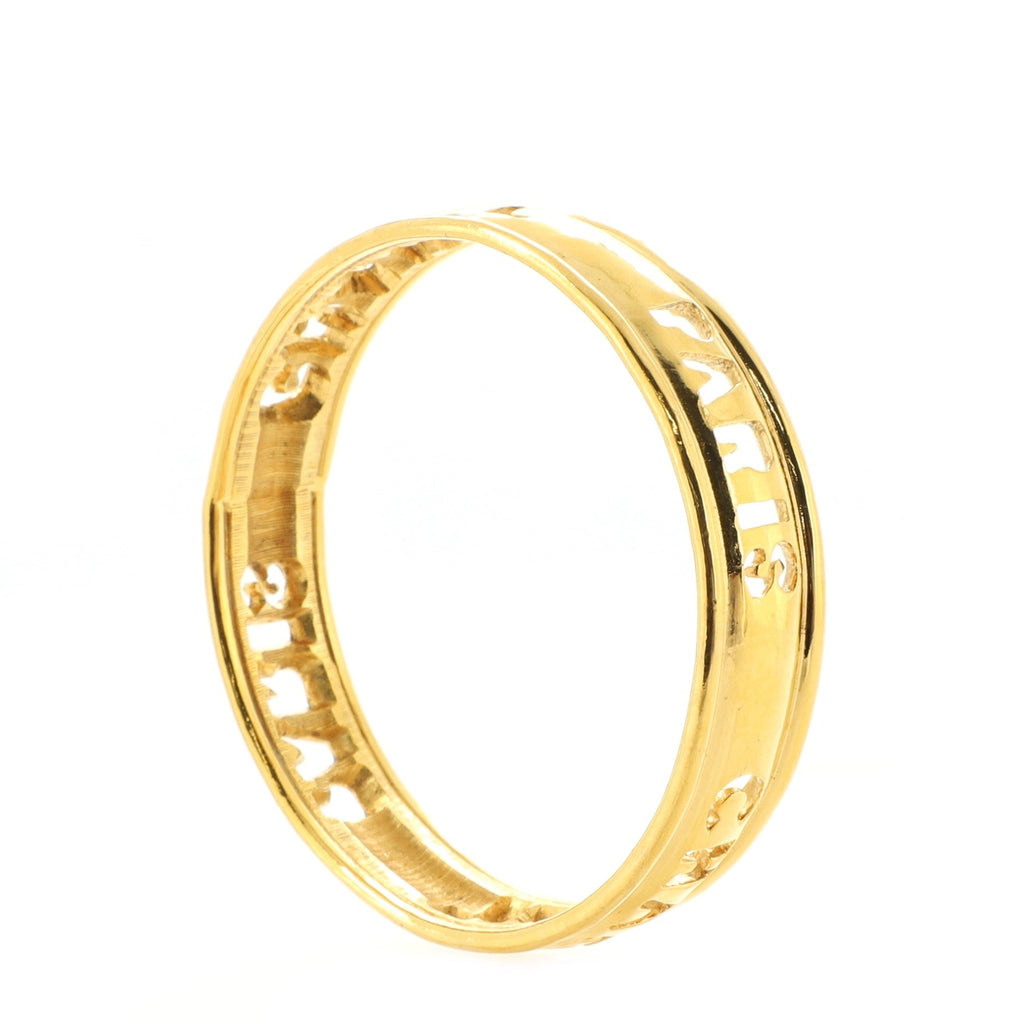 Cut-Out Logo Bangle Bracelet Metal
