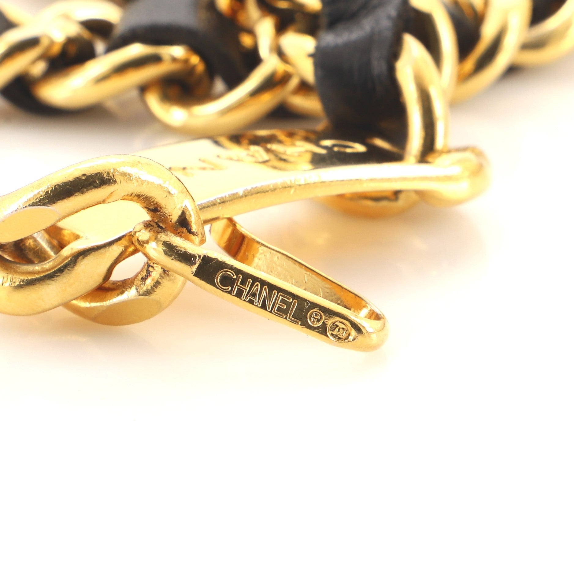 Vintage Medallion Chain Belt Metal and Leather 80