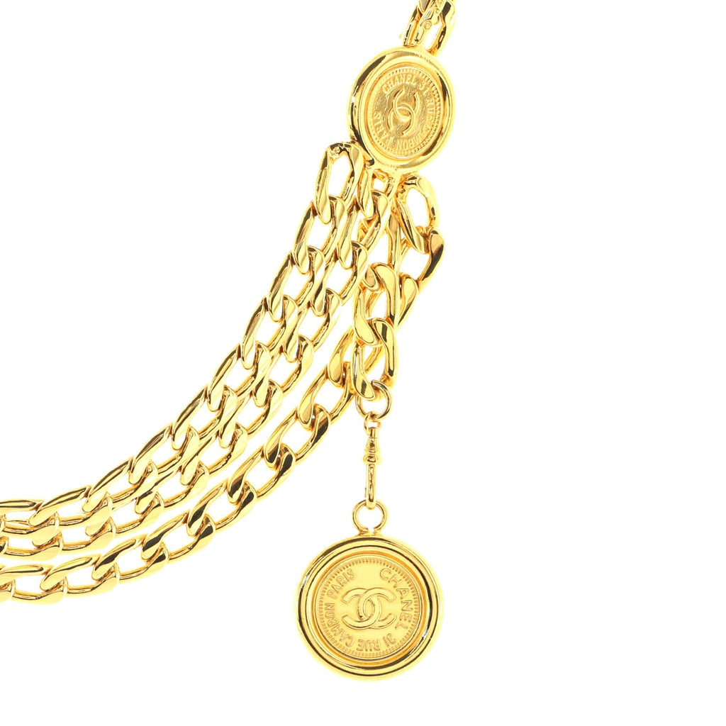 Vintage Multi-Chain Medallion Belt Metal 85
