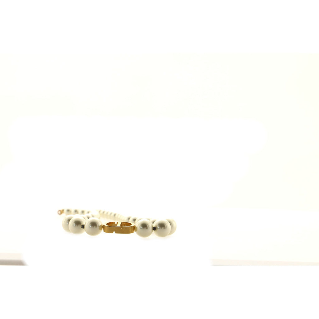 30 Montaigne Choker Necklace Metal and Resin Pearls