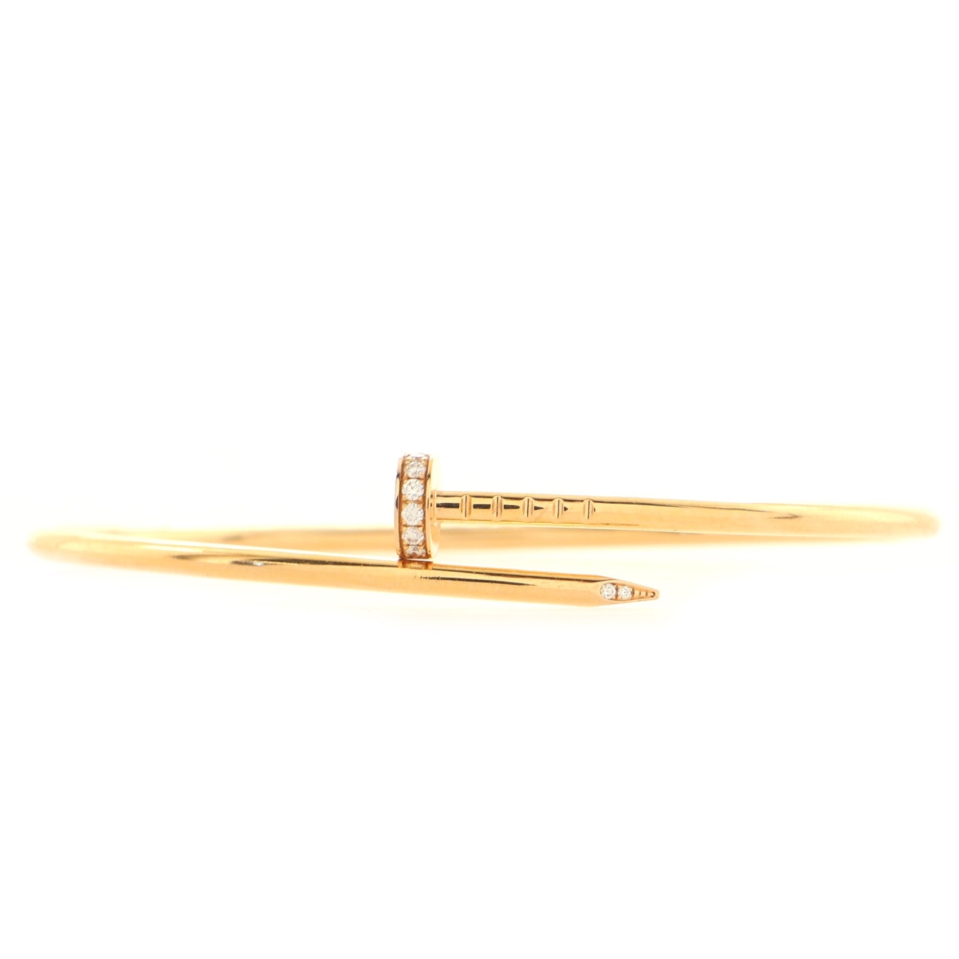 Juste un Clou Bracelet 18K Rose Gold with Diamonds Small