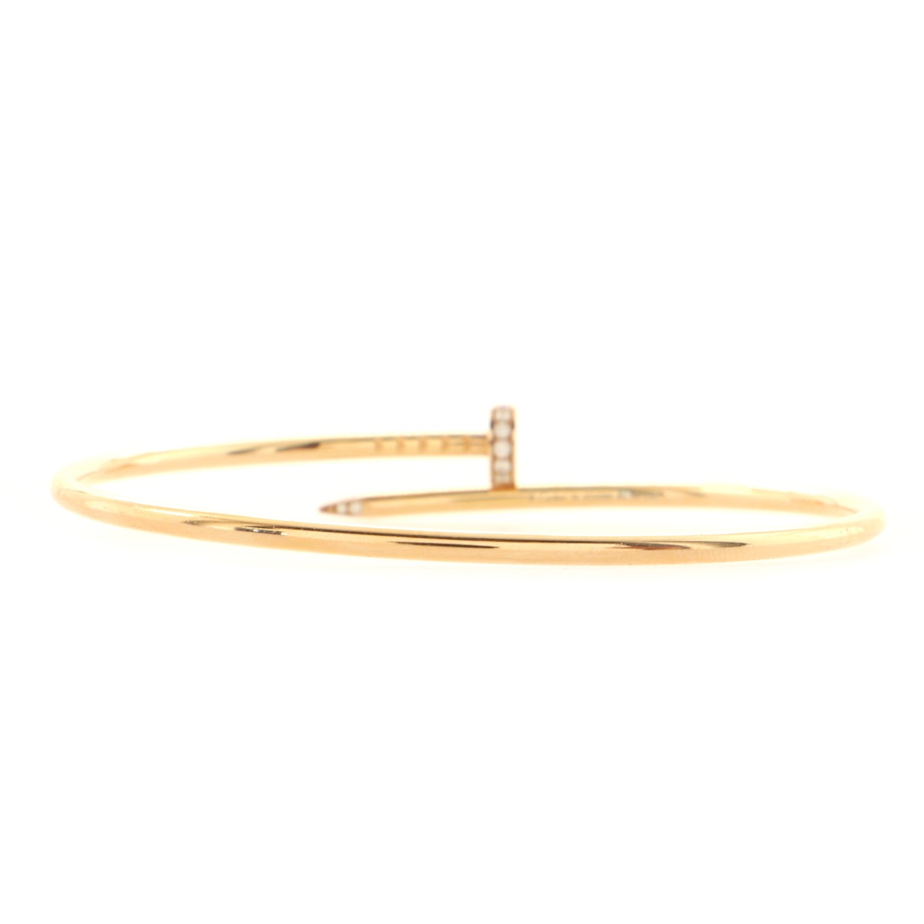Juste un Clou Bracelet 18K Rose Gold with Diamonds Small