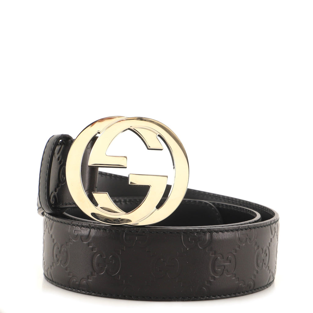 Interlocking G Belt Guccissima Leather Wide 95