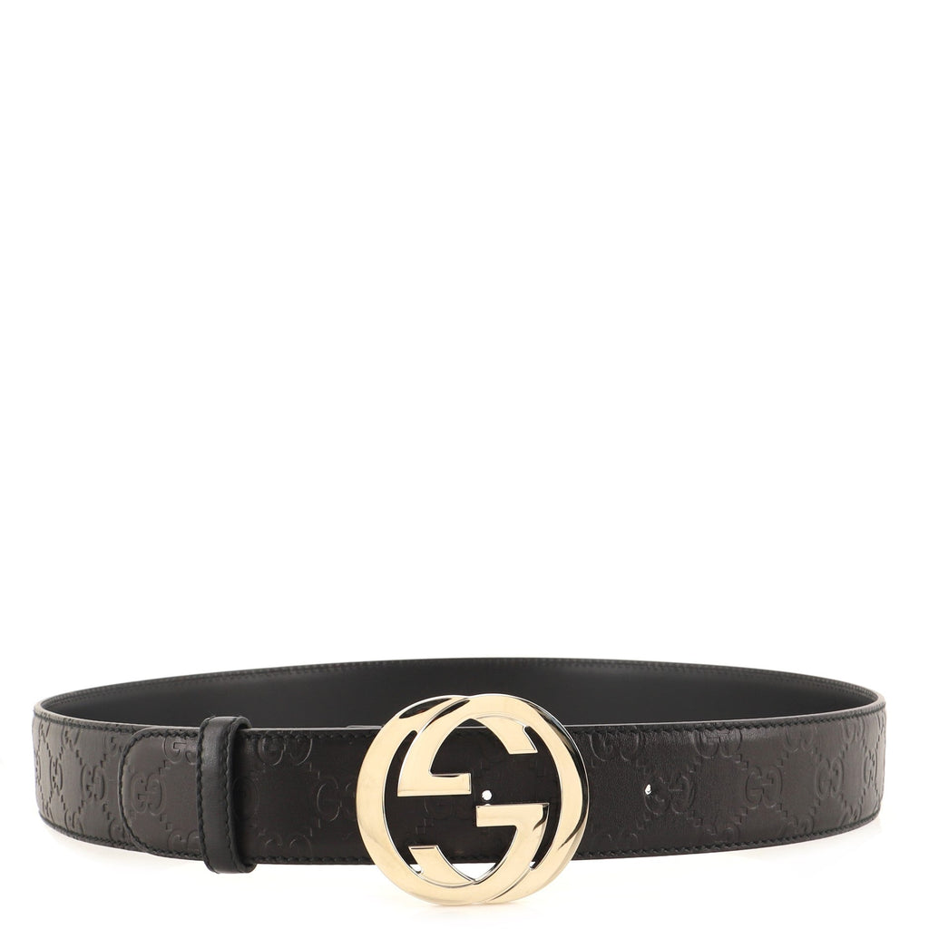 Interlocking G Belt Guccissima Leather Wide 95