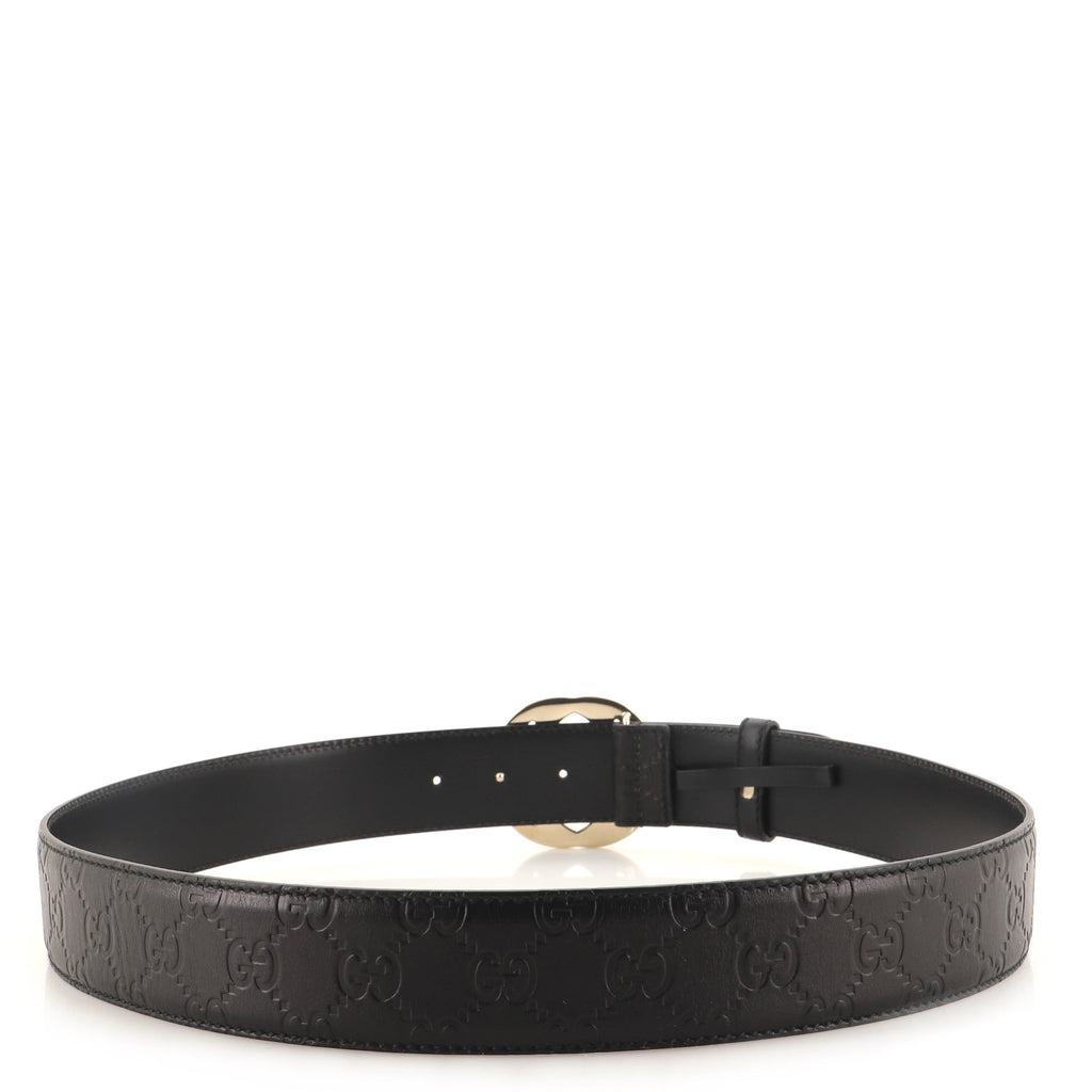 Interlocking G Belt Guccissima Leather Wide 95