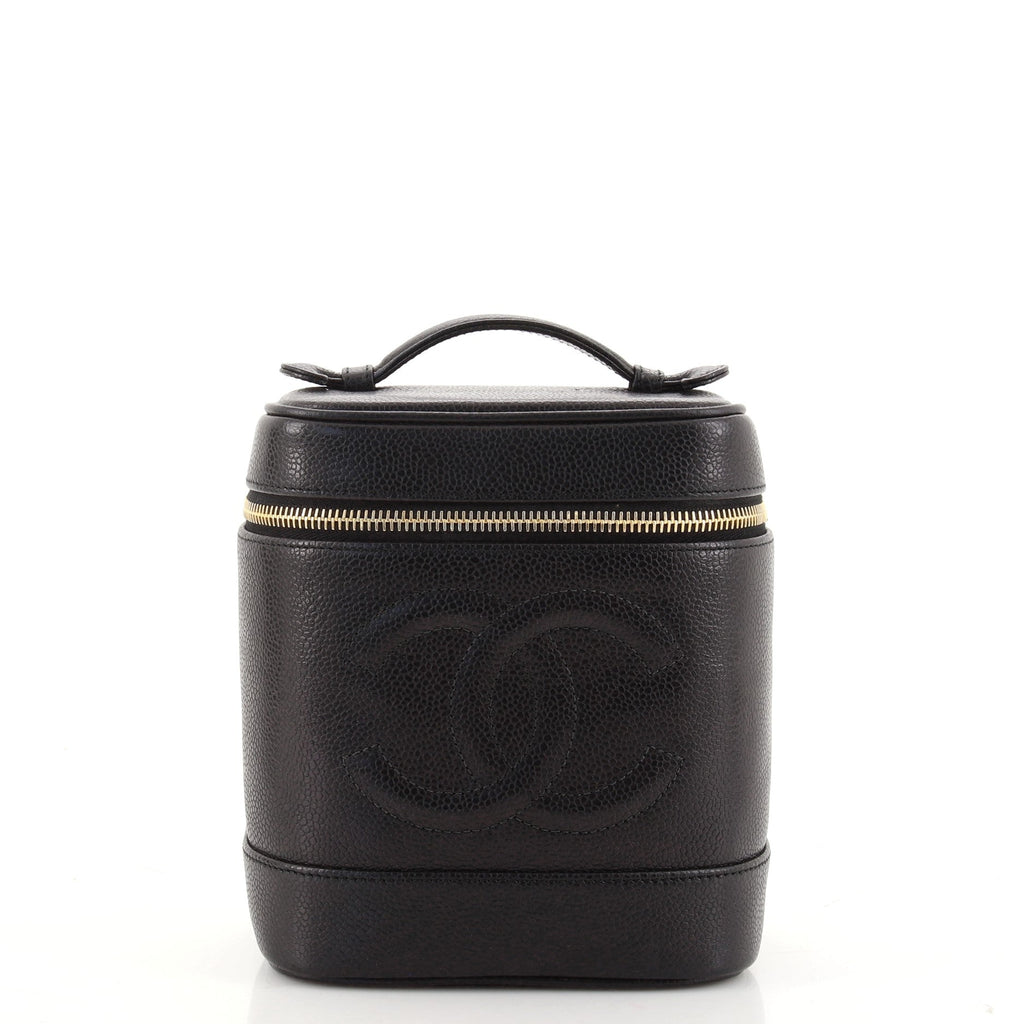 Vintage Timeless Cosmetic Case Caviar Tall
