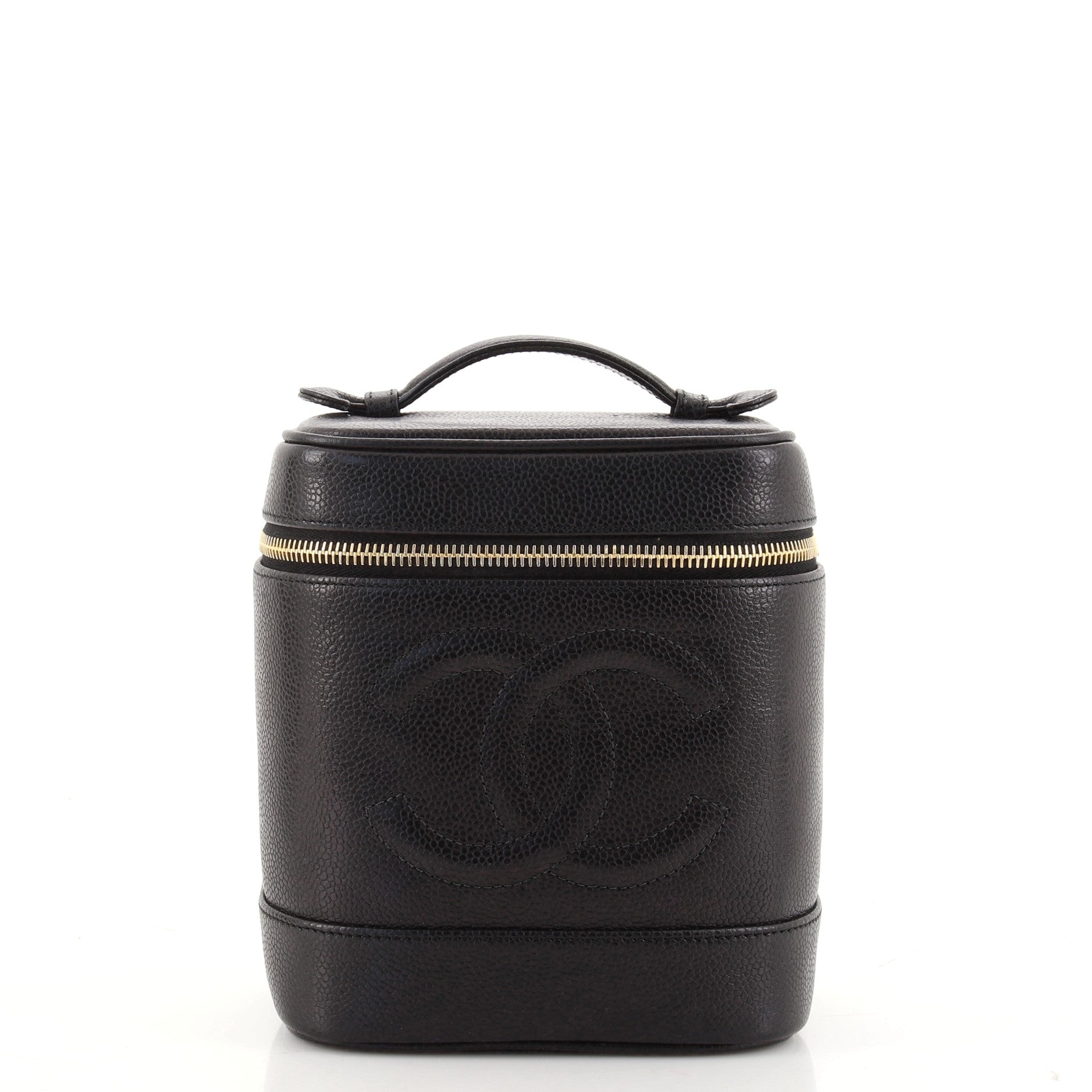 Vintage Timeless Cosmetic Case Caviar Tall