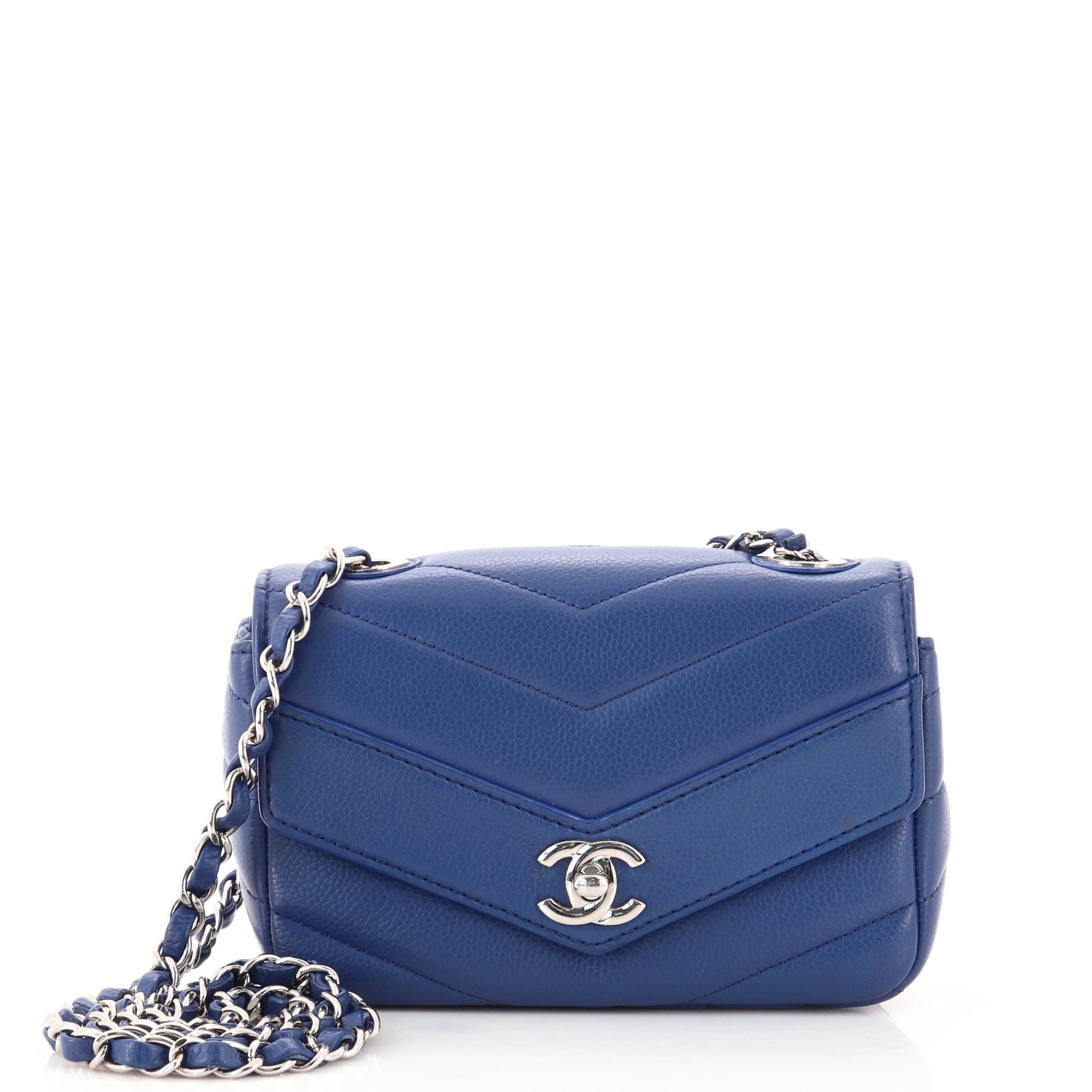 Data Center Envelope Flap Bag Chevron Caviar Mini