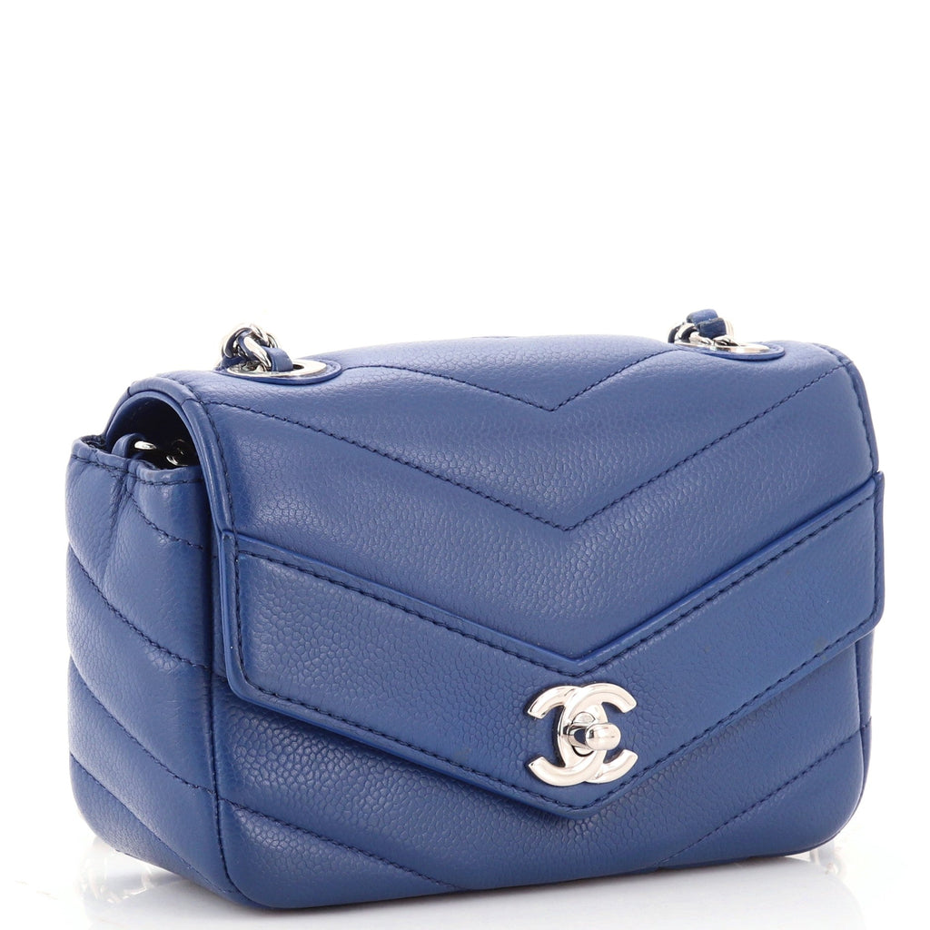 Data Center Envelope Flap Bag Chevron Caviar Mini