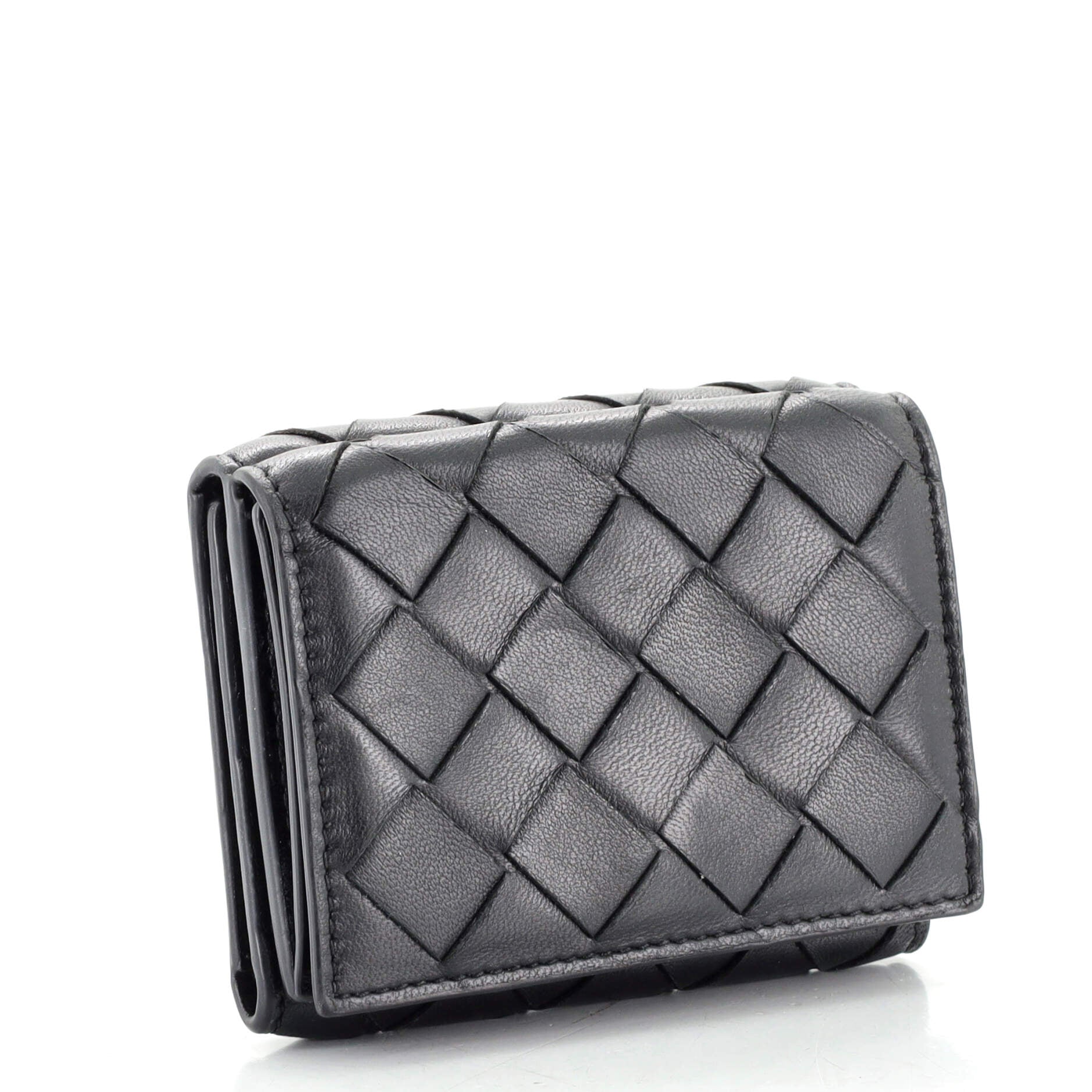 Trifold Wallet Intrecciato Nappa Mini