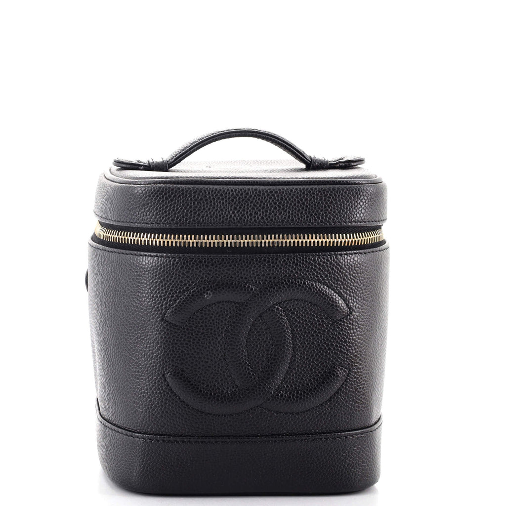 Vintage Timeless Cosmetic Case Caviar Tall