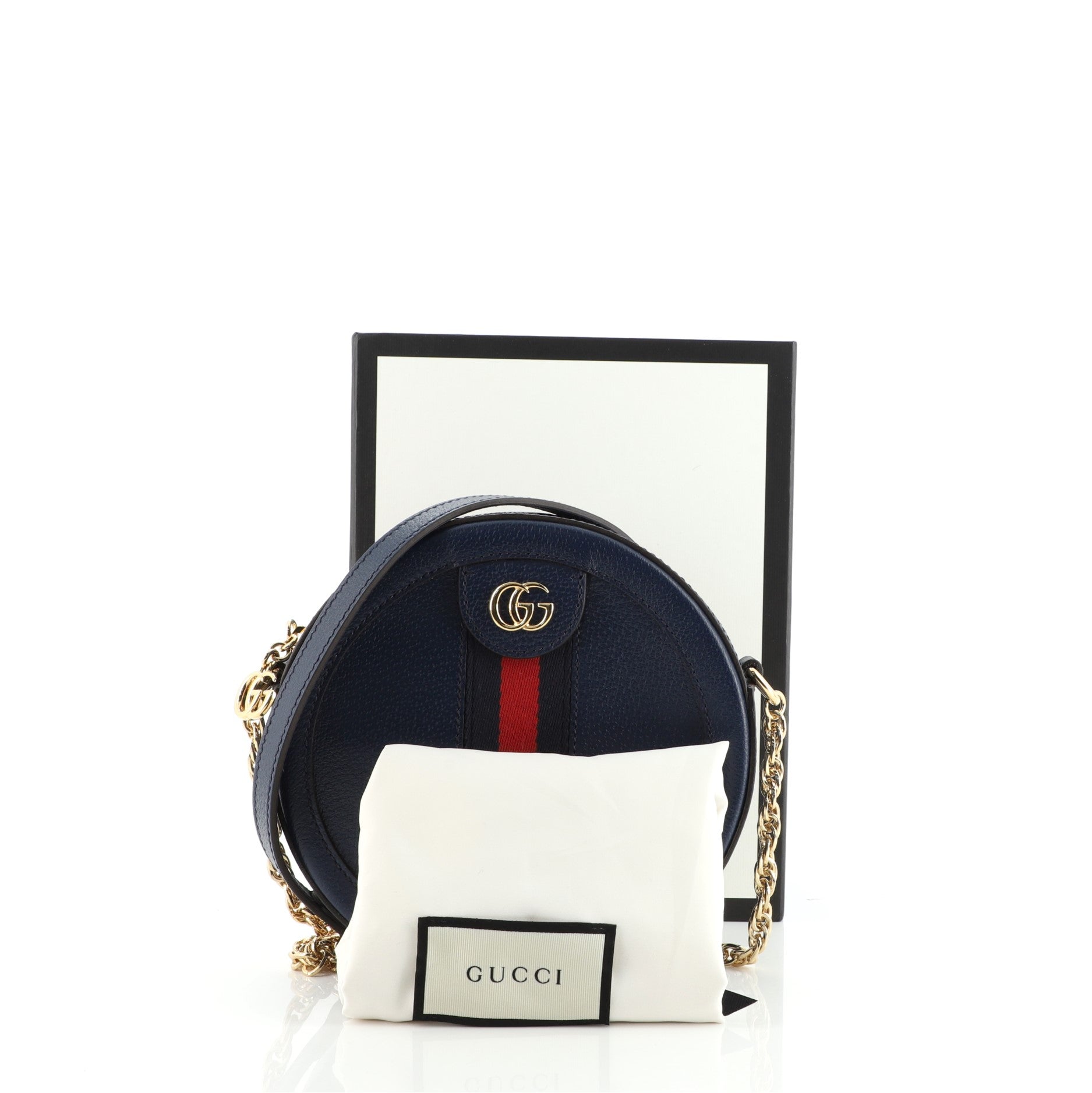 Ophidia Round Shoulder Bag Leather Mini