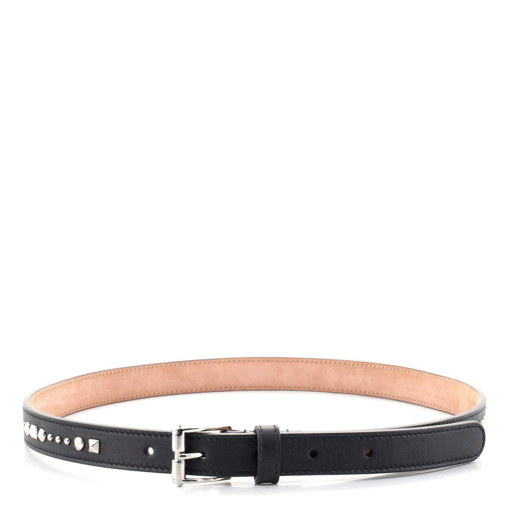 Belt Studded Leather Thin 75
