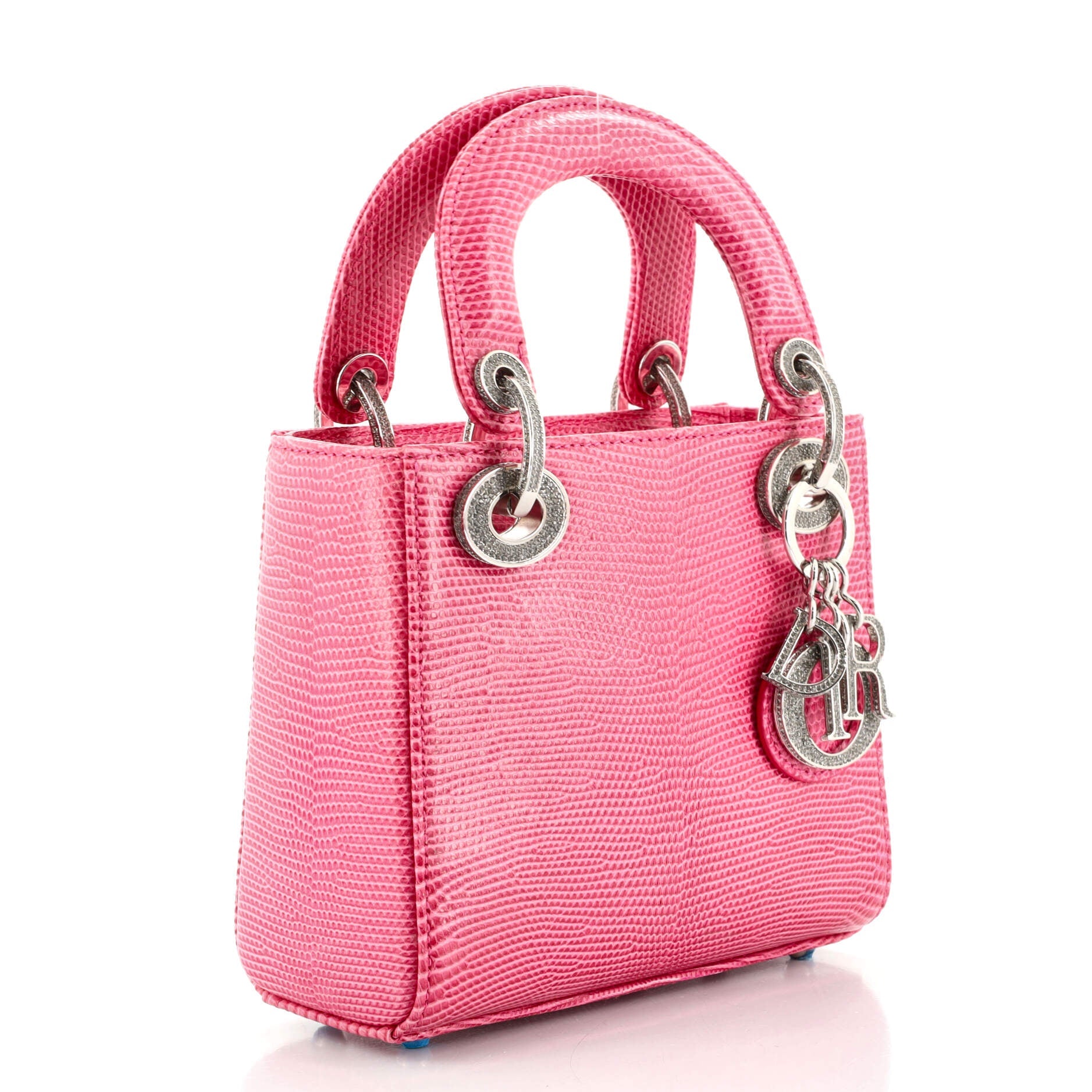Lady Dior Bag Lizard with Crystal Charms Mini