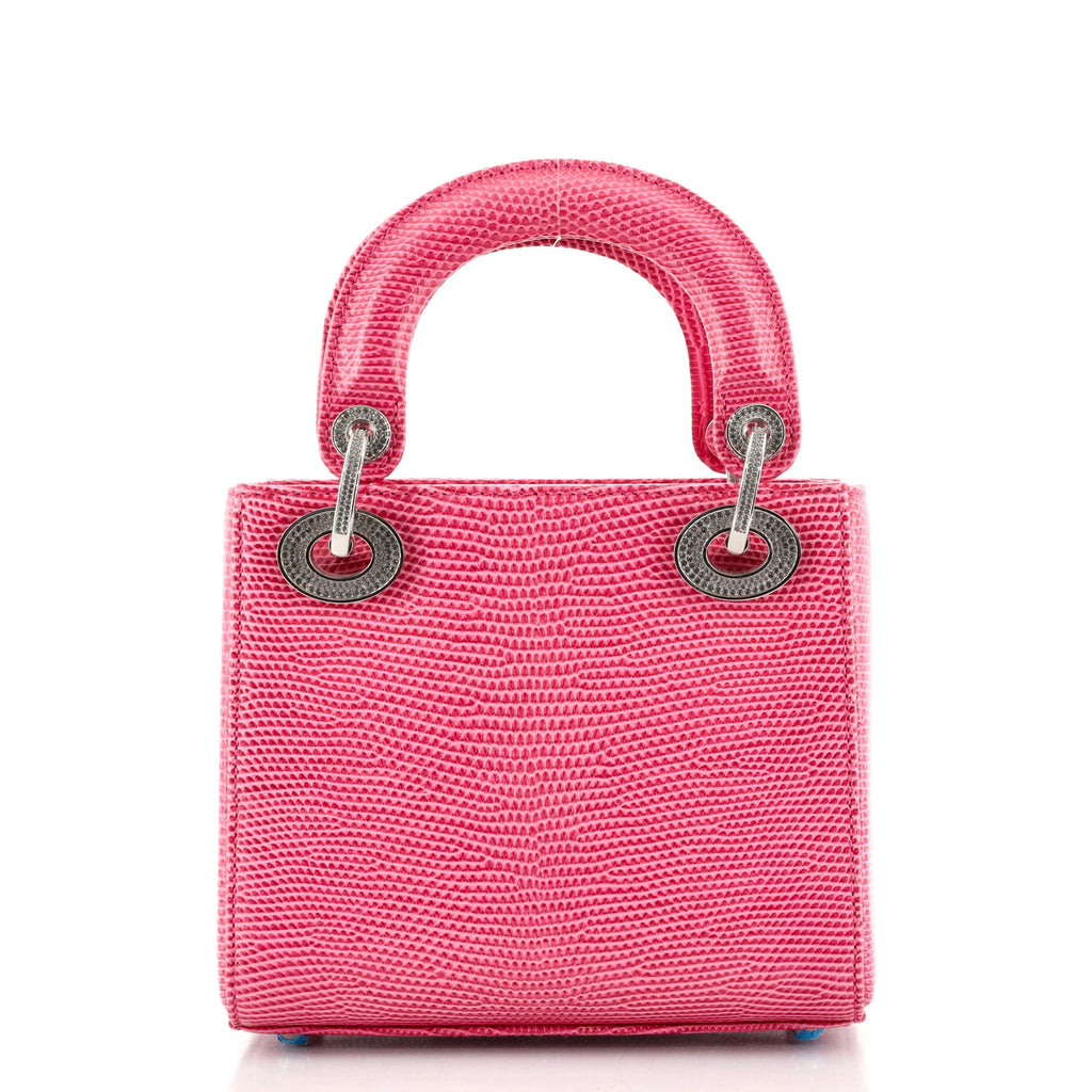 Lady Dior Bag Lizard with Crystal Charms Mini