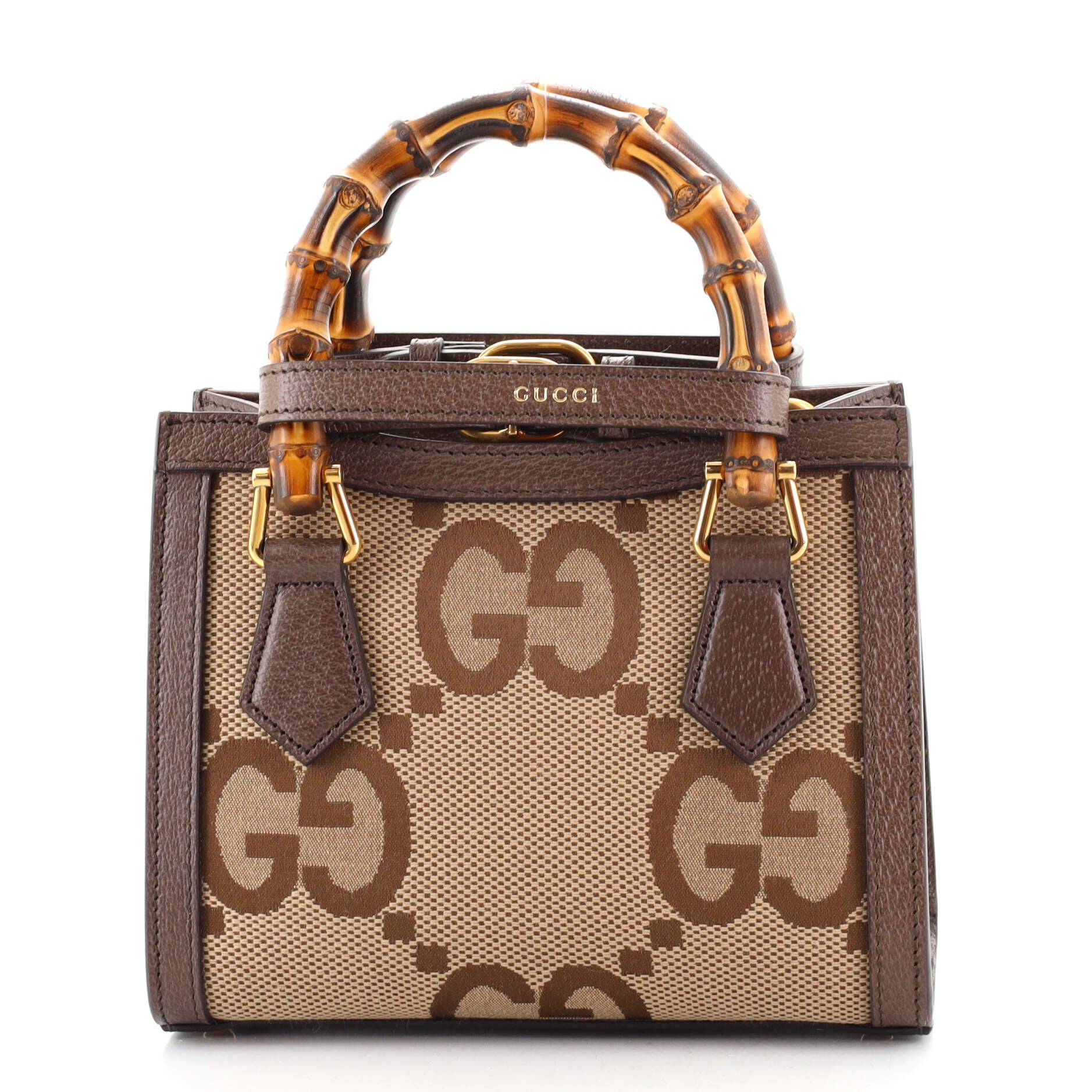 Diana NM Bamboo Handle Tote Jumbo GG Canvas Mini