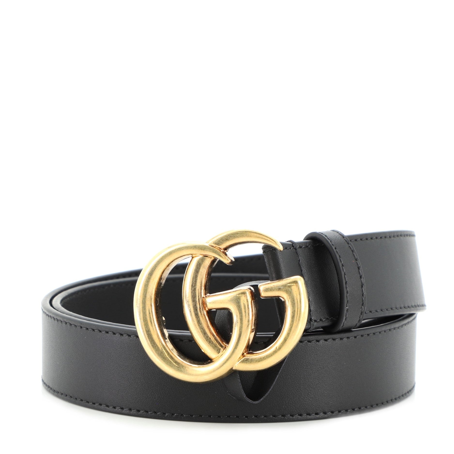 GG Marmont Belt Leather Thin 80