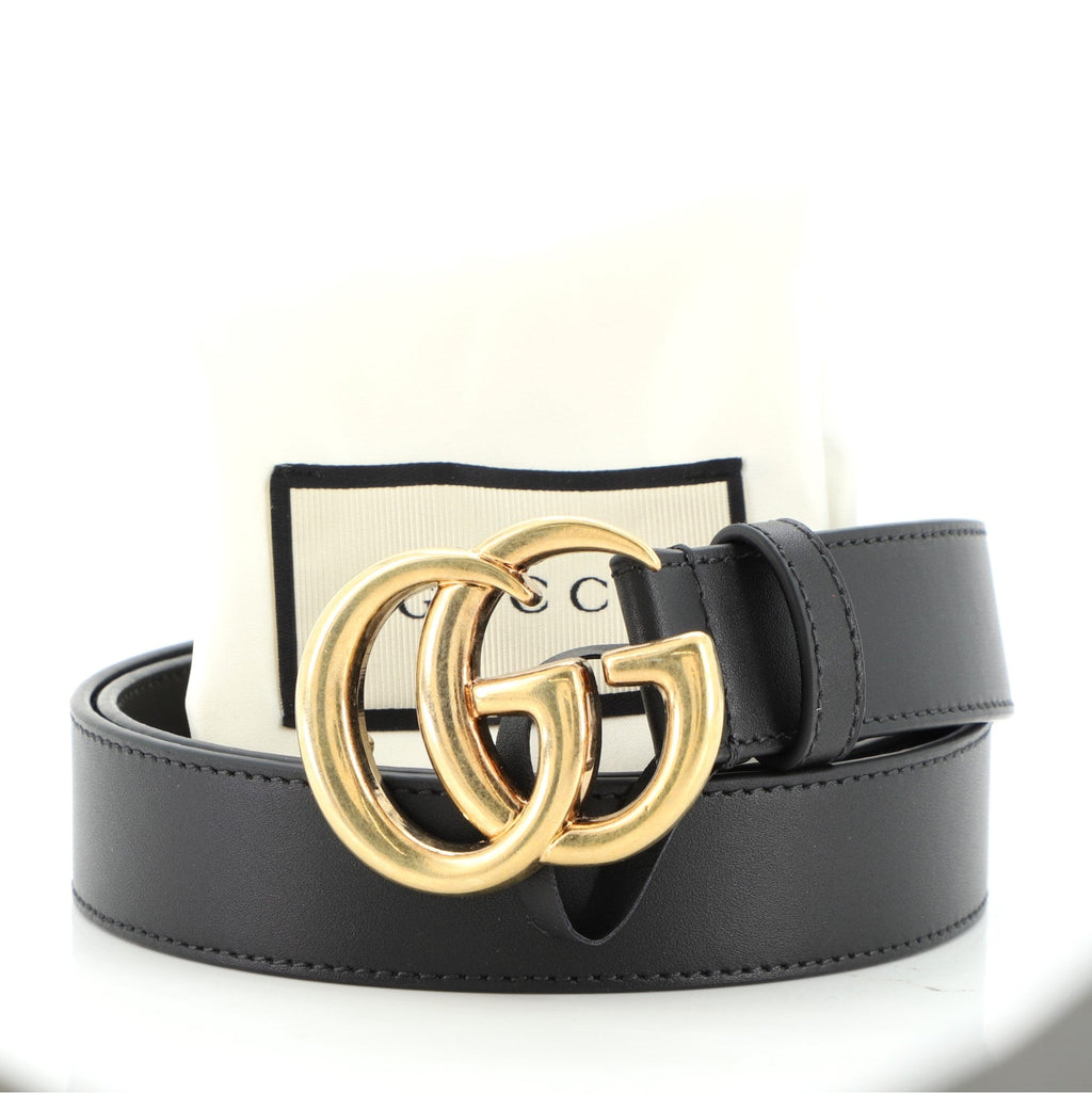 GG Marmont Belt Leather Thin 80