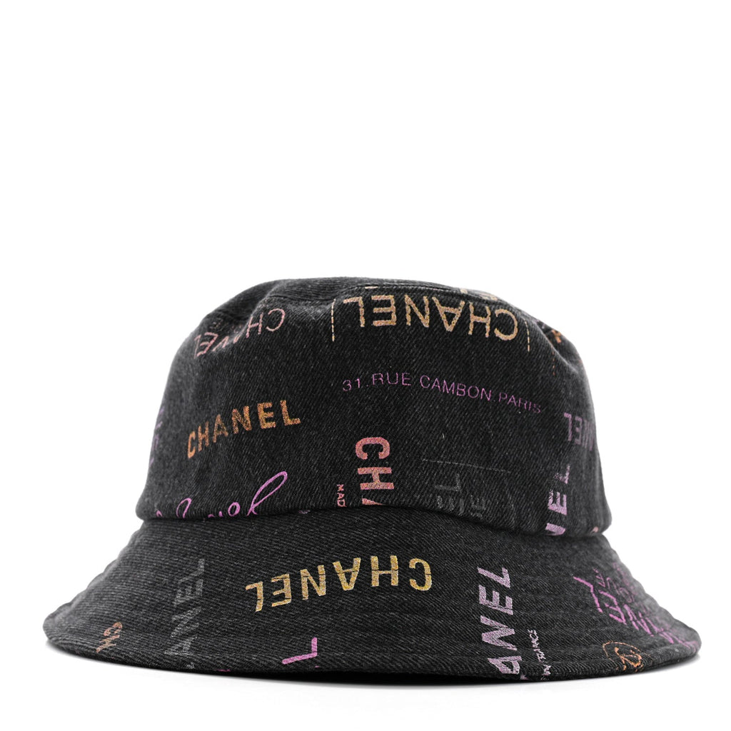 Denim Mood Cloche Bucket Hat L Black