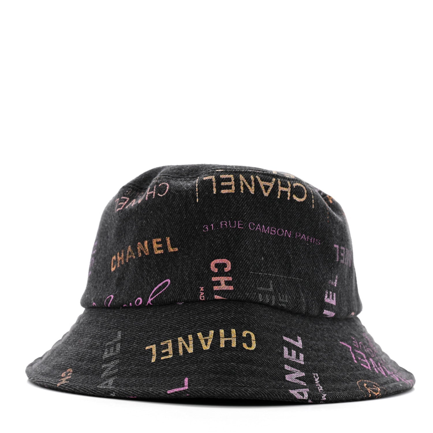 Denim Mood Cloche Bucket Hat L Black