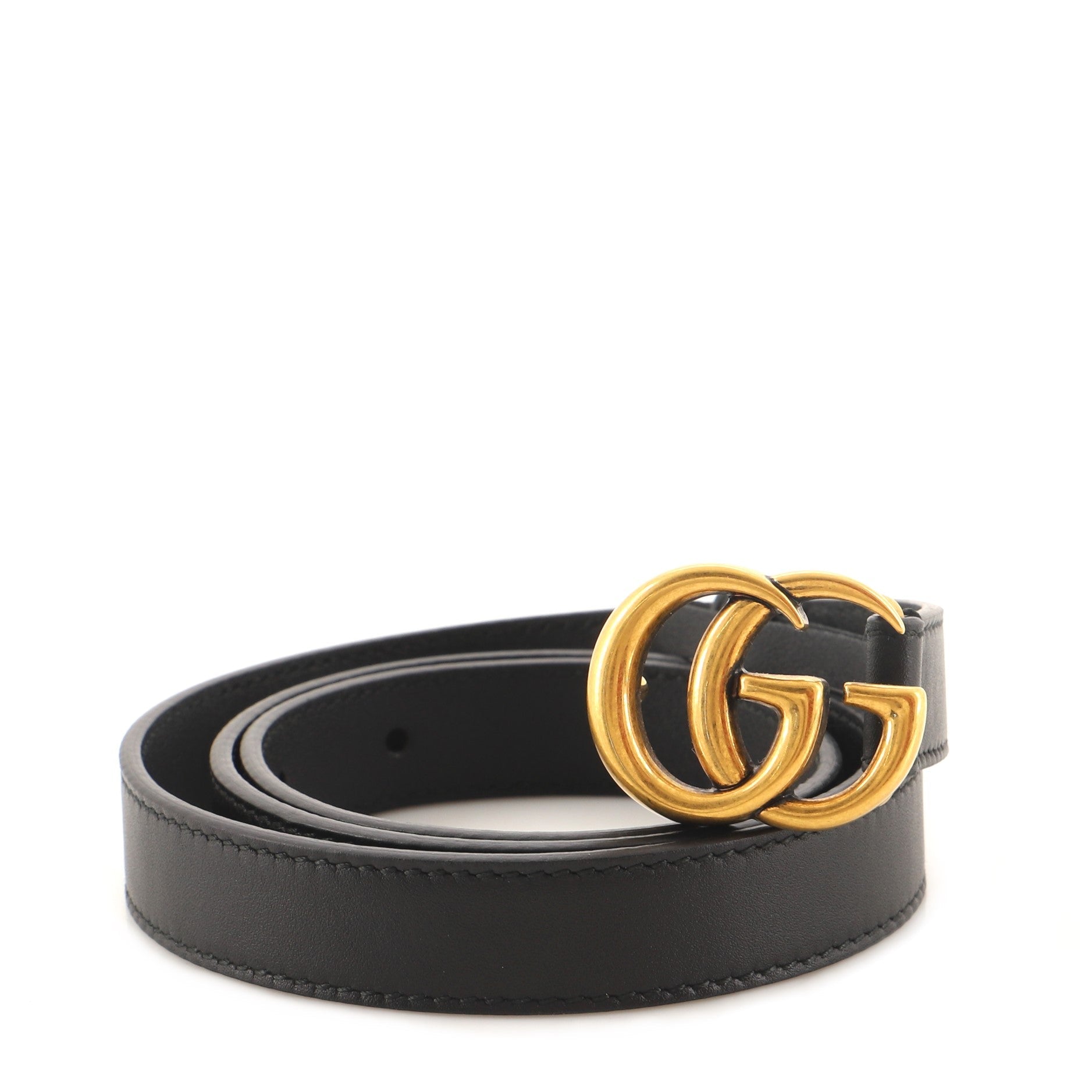 GG Marmont Belt Leather Thin 80