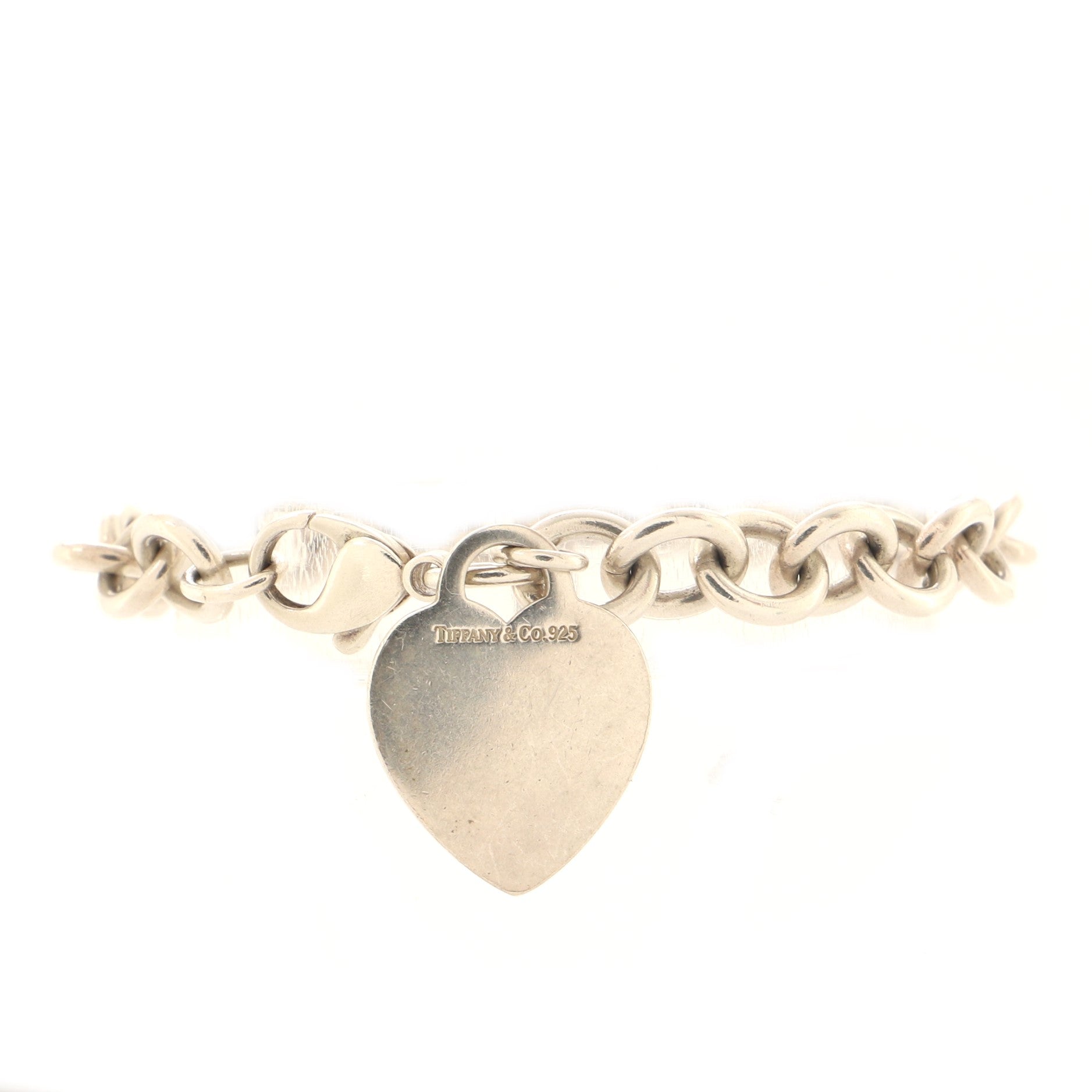 Heart Tag Bracelet Sterling Silver