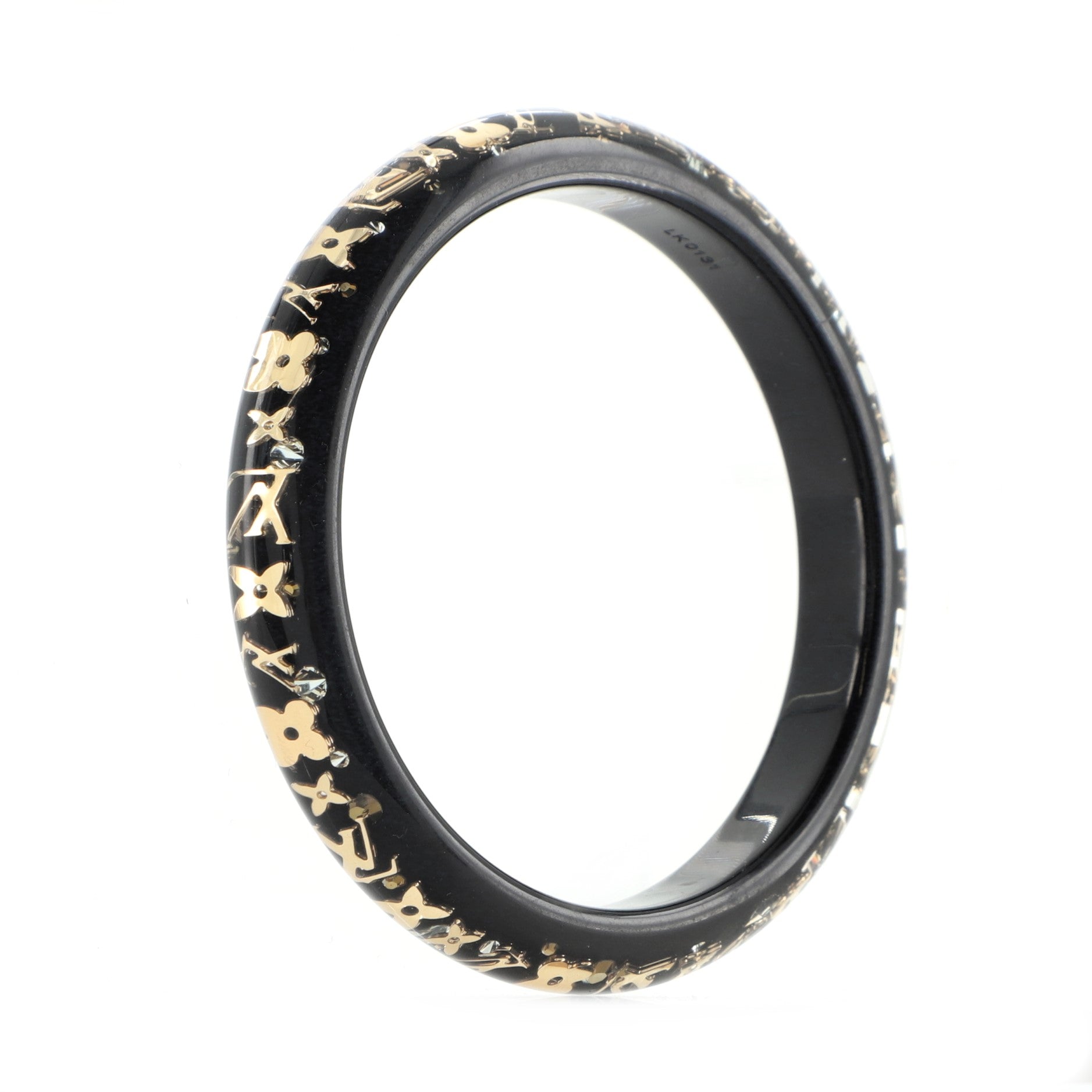 Inclusion Bangle Bracelet Resin with Crystals PM