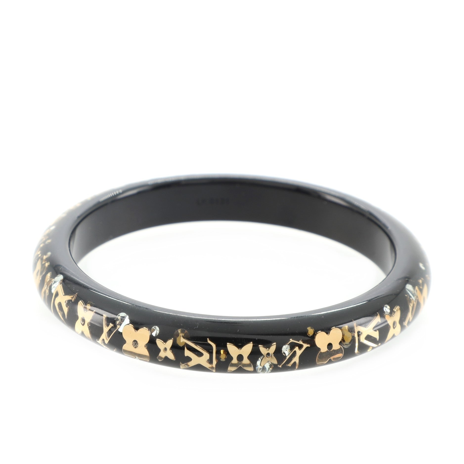 Inclusion Bangle Bracelet Resin with Crystals PM
