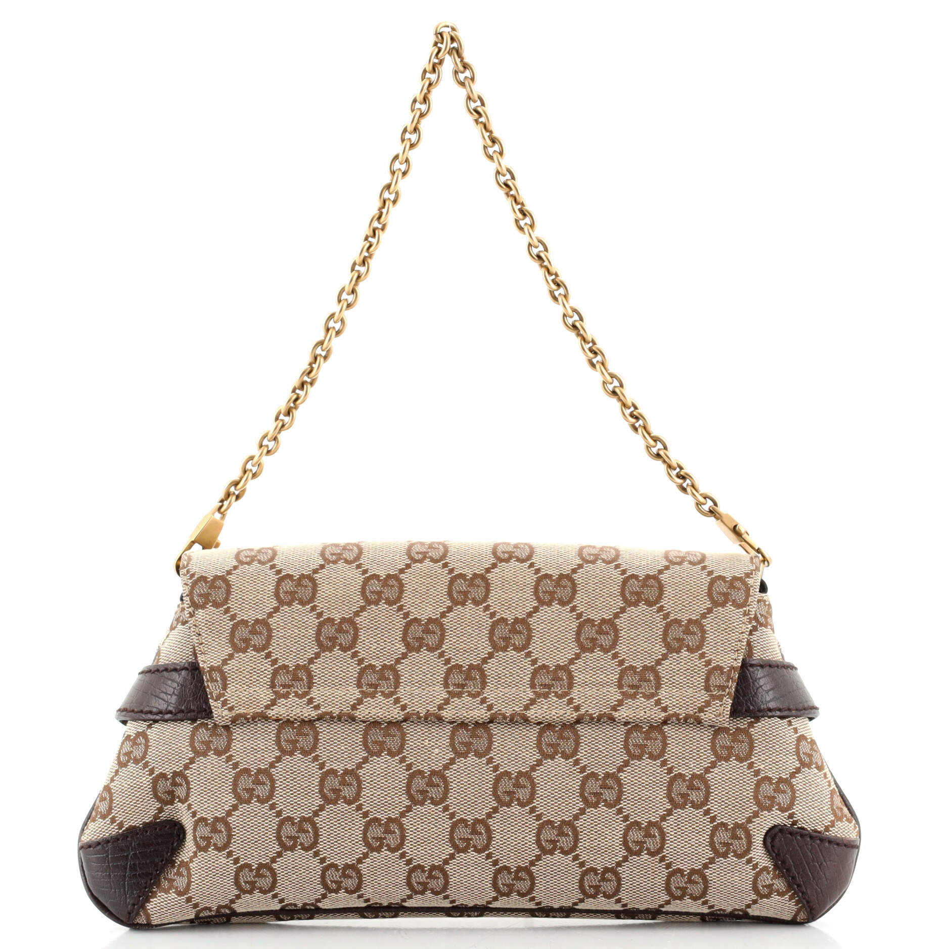 Horsebit Chain Clutch GG Canvas with Leather Medium