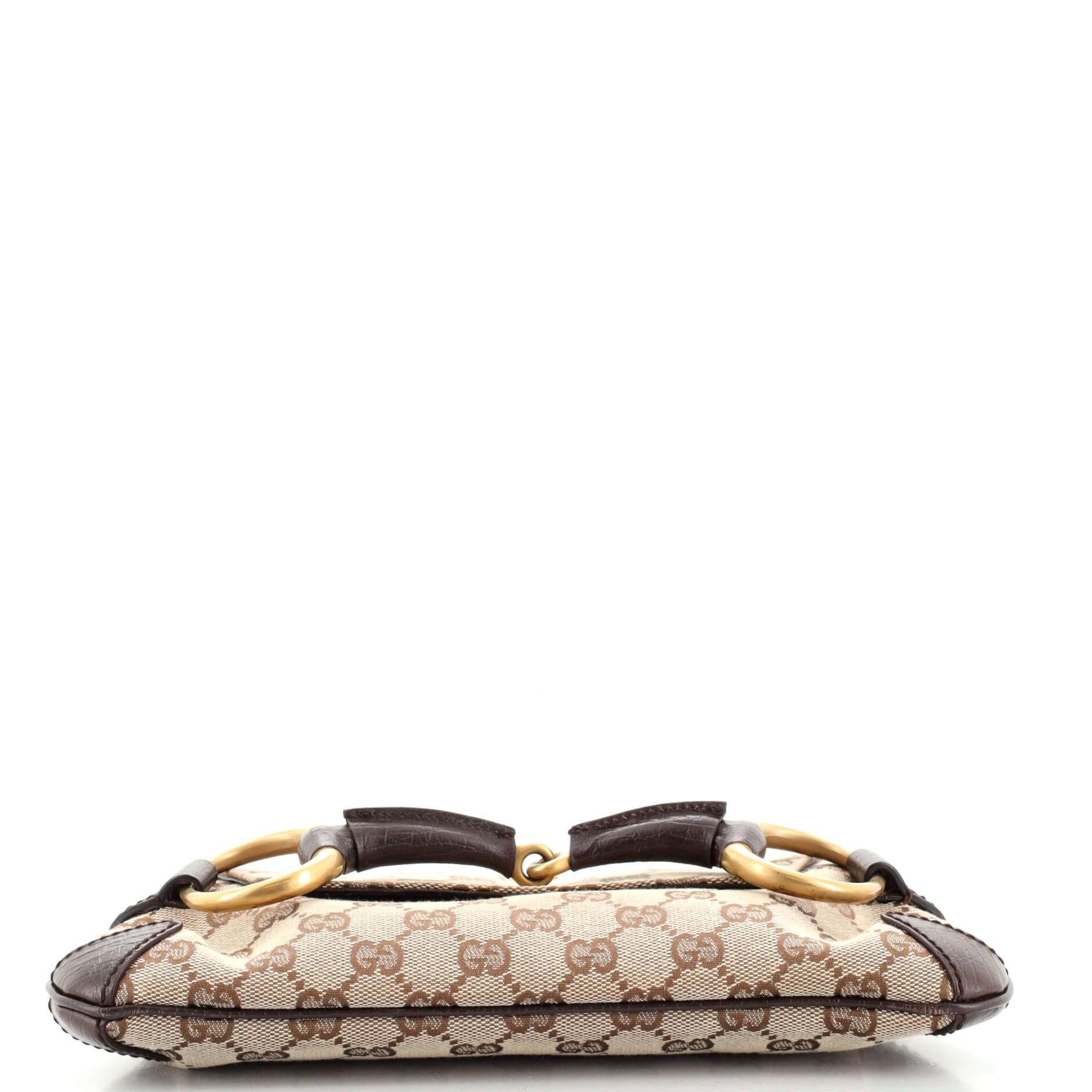 Horsebit Chain Clutch GG Canvas with Leather Medium