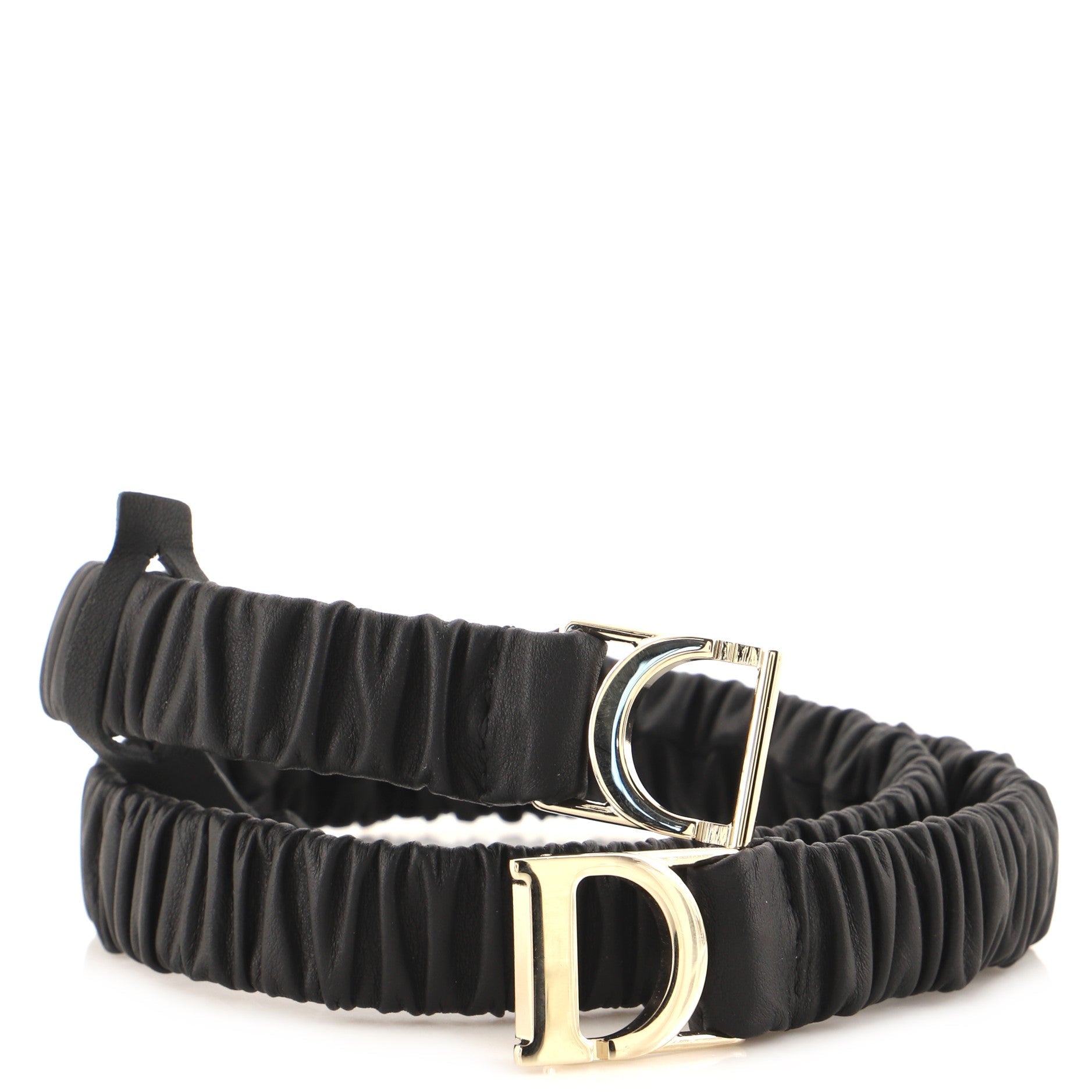 30 Montaigne Stretch Belt Pleated Leather Thin 80