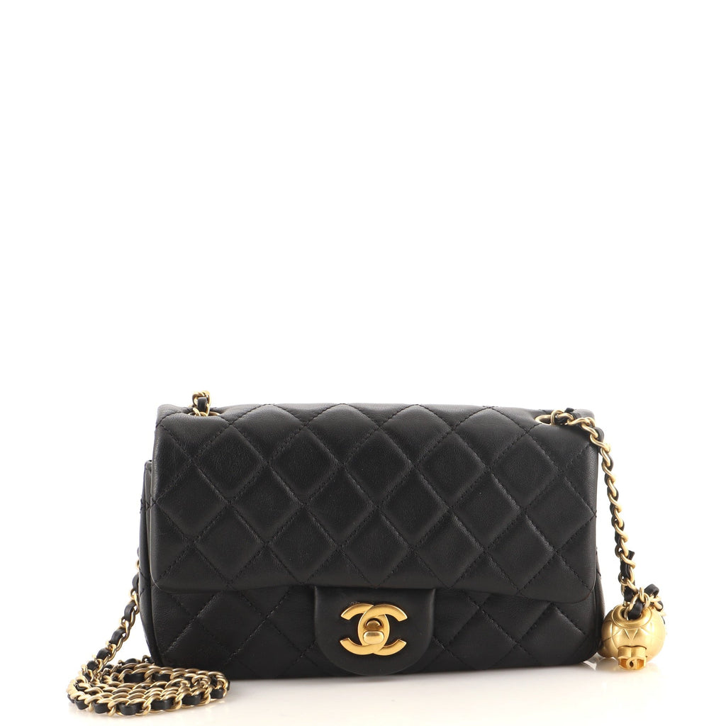 Pearl Crush Flap Bag Quilted Lambskin Mini