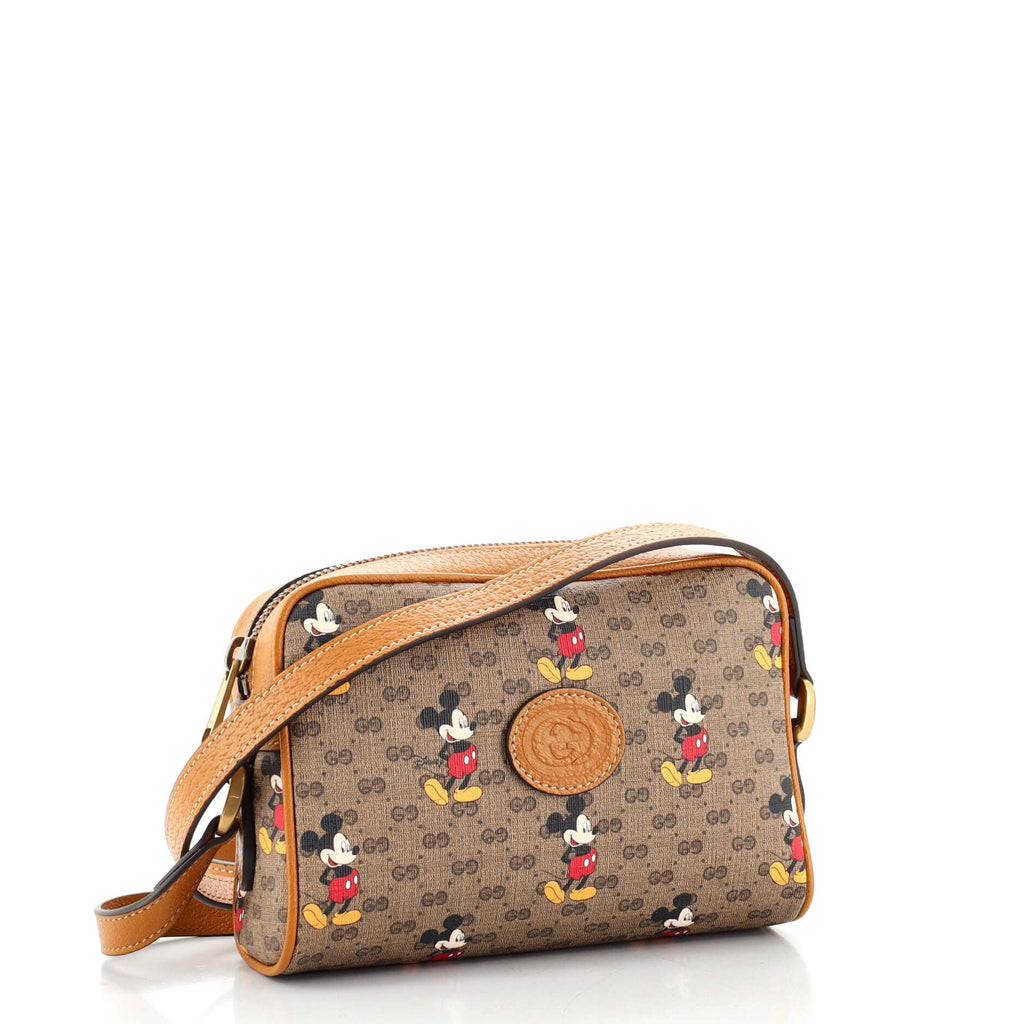 Disney Mickey Mouse Shoulder Bag Printed Mini GG Coated Canvas Mini