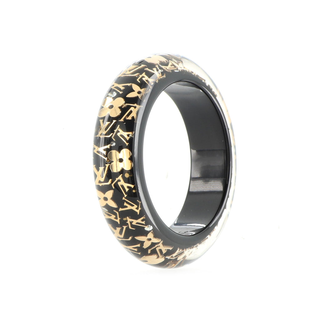 Inclusion Bangle Bracelet Resin with Crystals GM