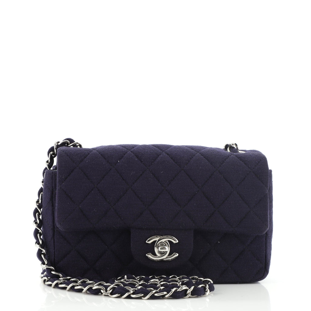 Classic Single Flap Bag Quilted Jersey Mini