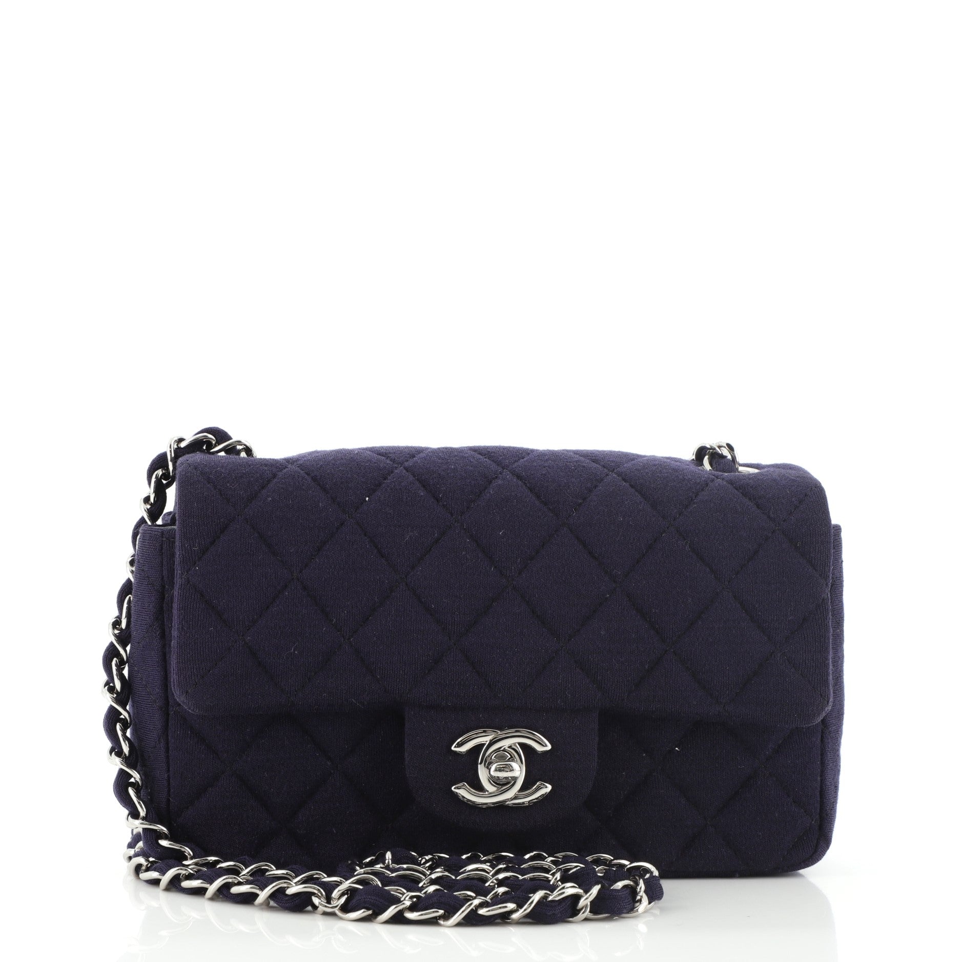 Classic Single Flap Bag Quilted Jersey Mini