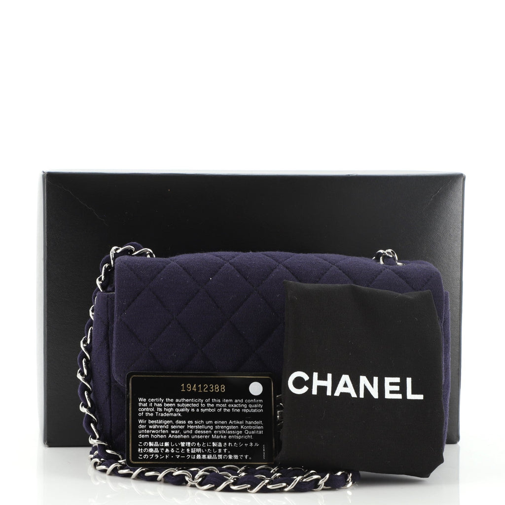 Classic Single Flap Bag Quilted Jersey Mini