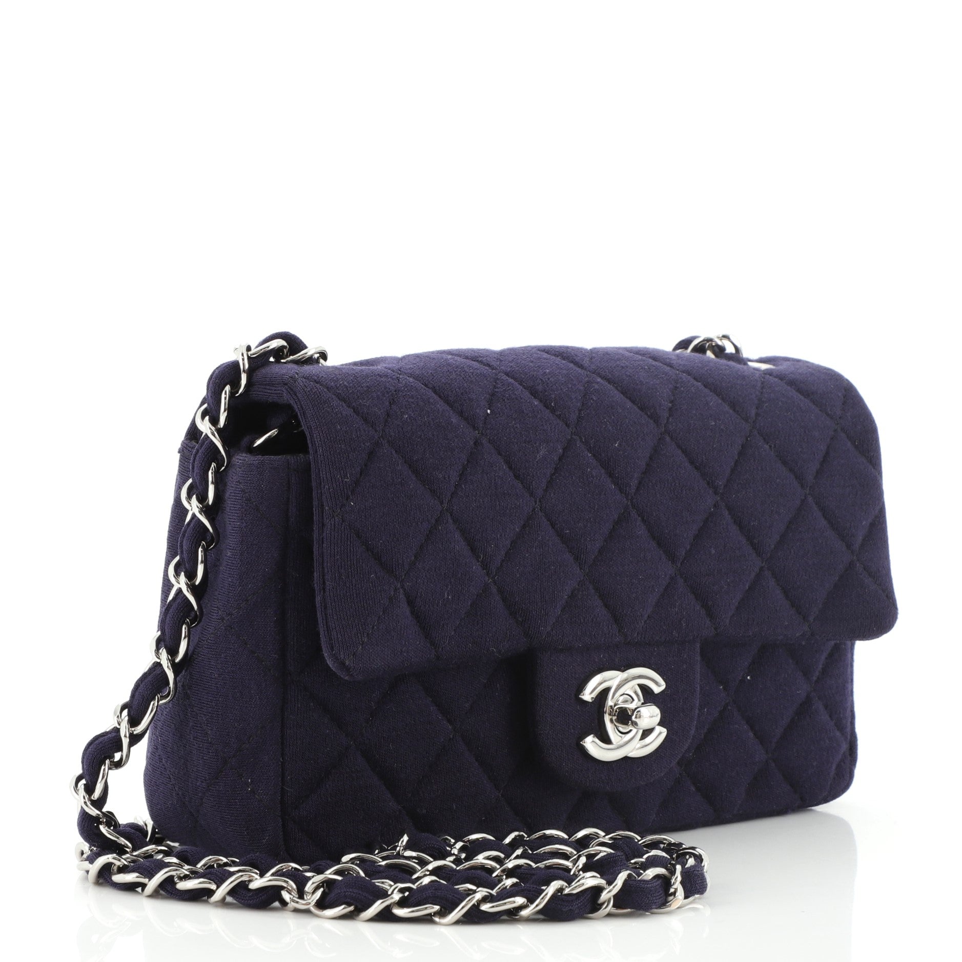 Classic Single Flap Bag Quilted Jersey Mini