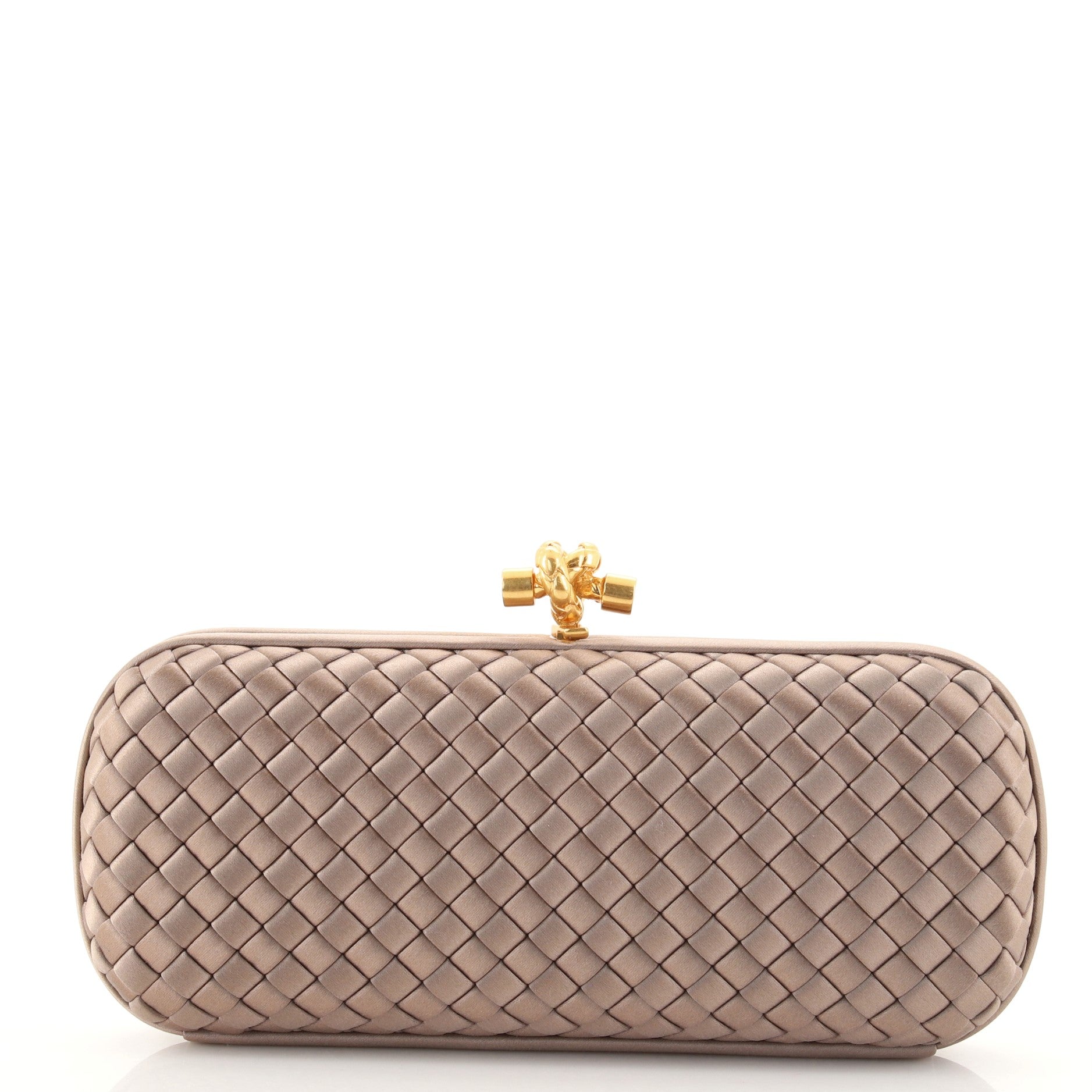Box Knot Clutch Intrecciato Satin Long