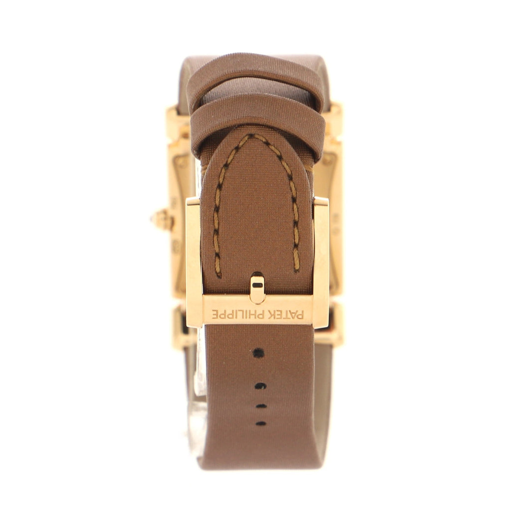 Twenty-4 Quartz Watch Rose Gold and Satin Leather with Diamond Bezel and Markers 25