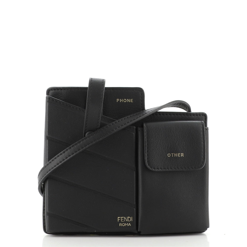 Bustine 2 Pockets Crossbody Bag Leather Mini
