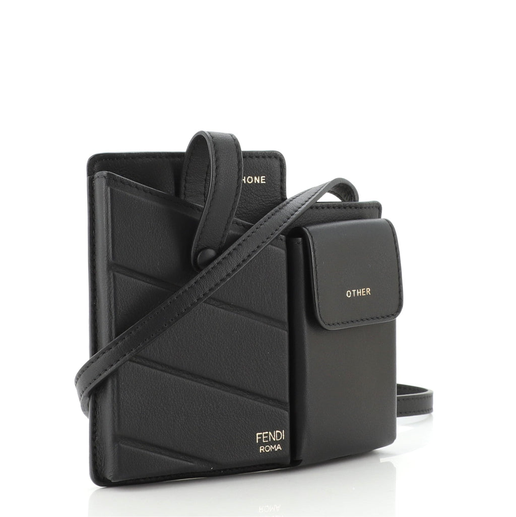 Bustine 2 Pockets Crossbody Bag Leather Mini