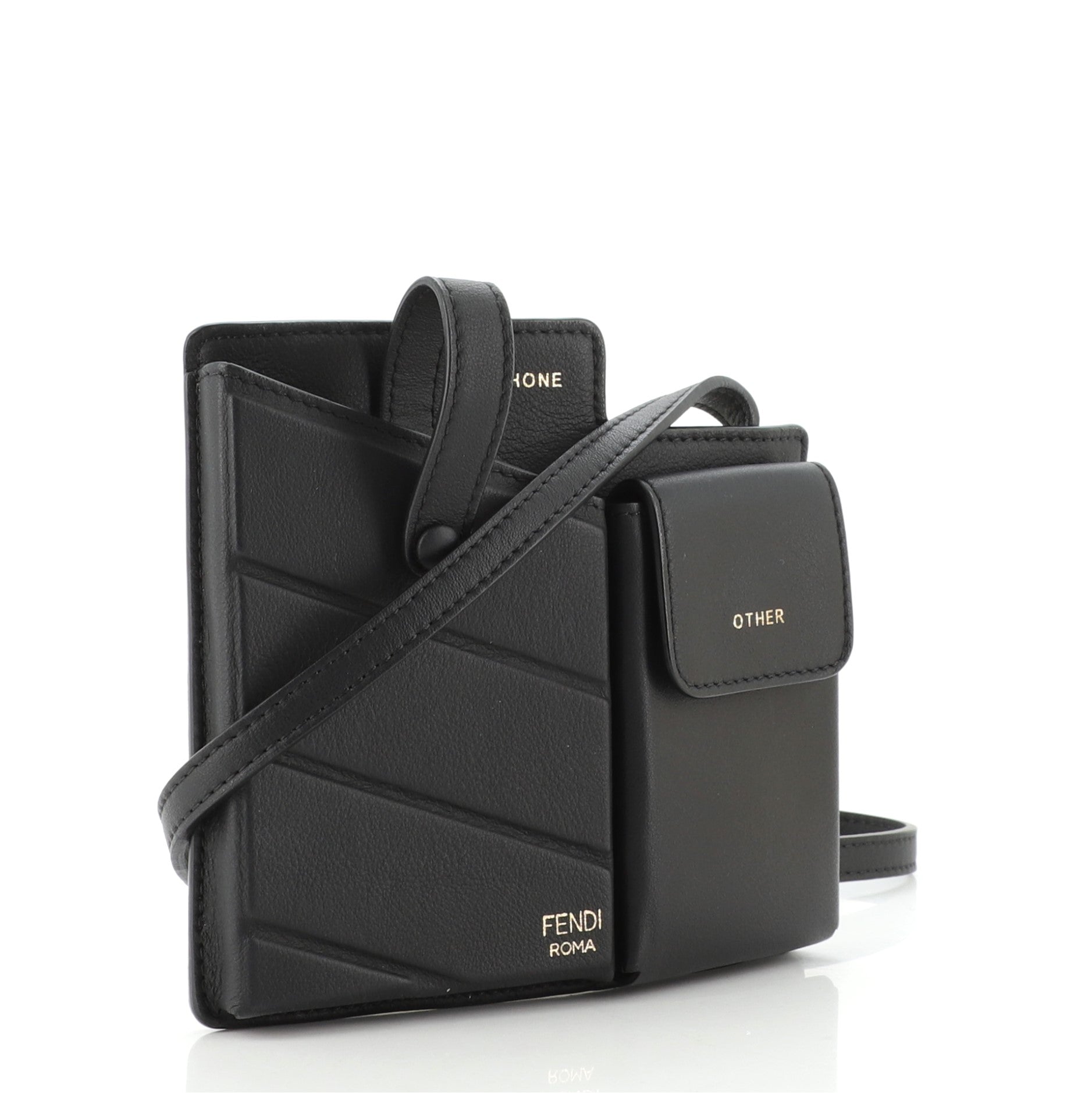 Bustine 2 Pockets Crossbody Bag Leather Mini
