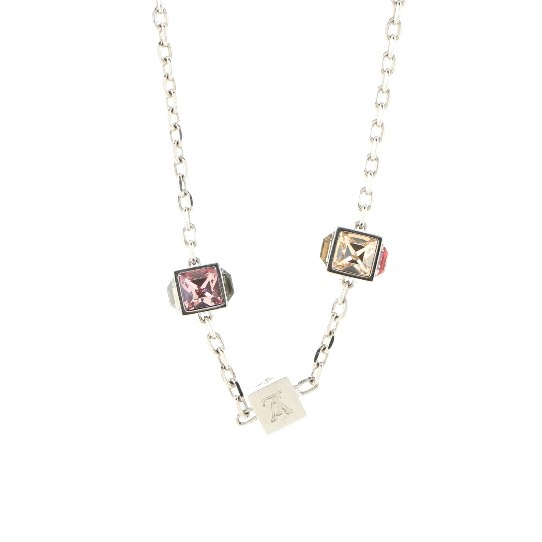 Gamble Short Necklace Metal with Crystal