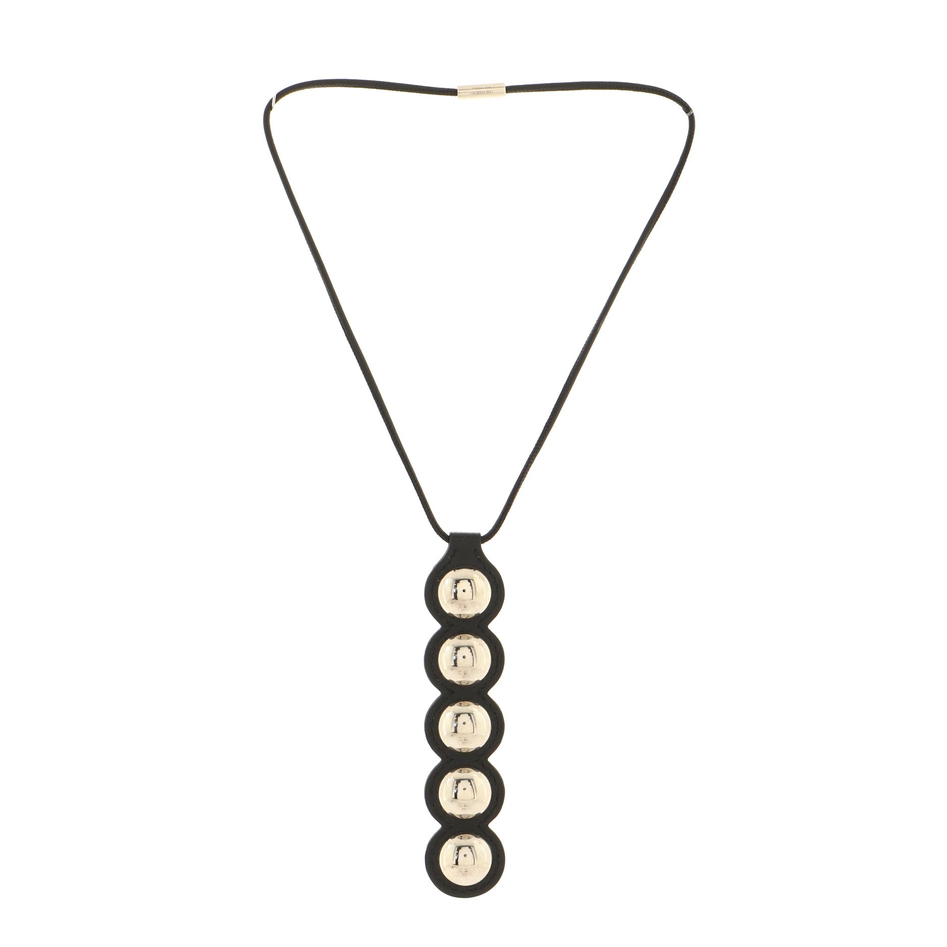 Passage Cloute Pendant Necklace Metal with Leather