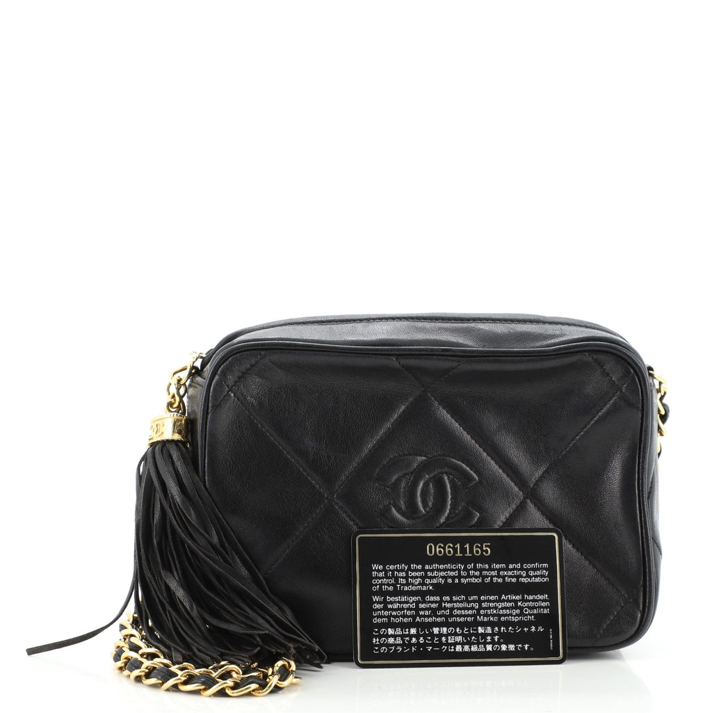 Vintage Diamond CC Camera Bag Quilted Leather Mini