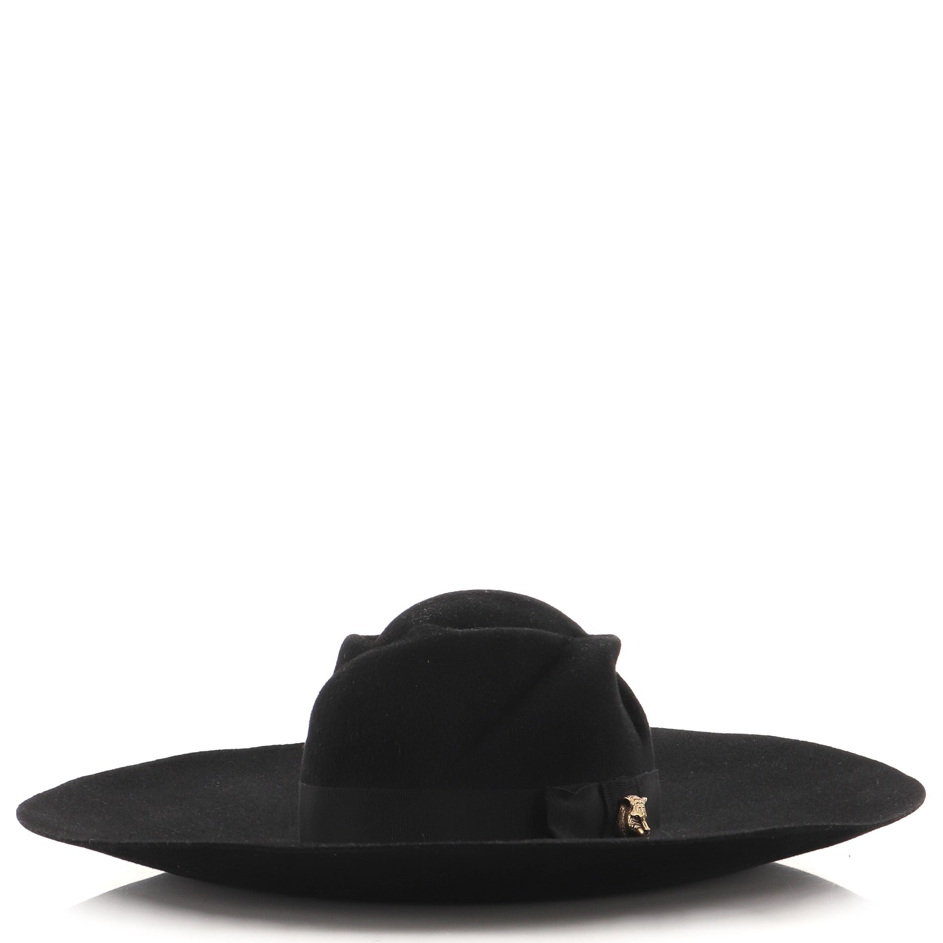 Animalier Bow Wide Brim Hat Felt XXL